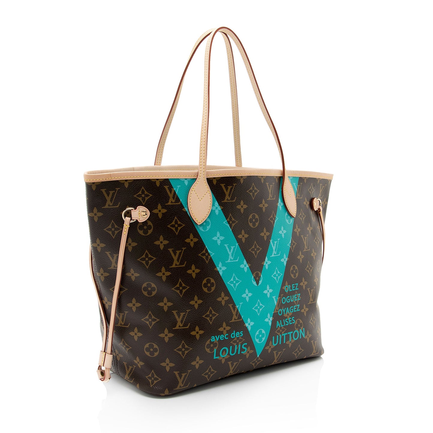 Louis Vuitton Limited Edition Monogram Canvas V Neverfull MM Tote (SHF-jn9Kv3)