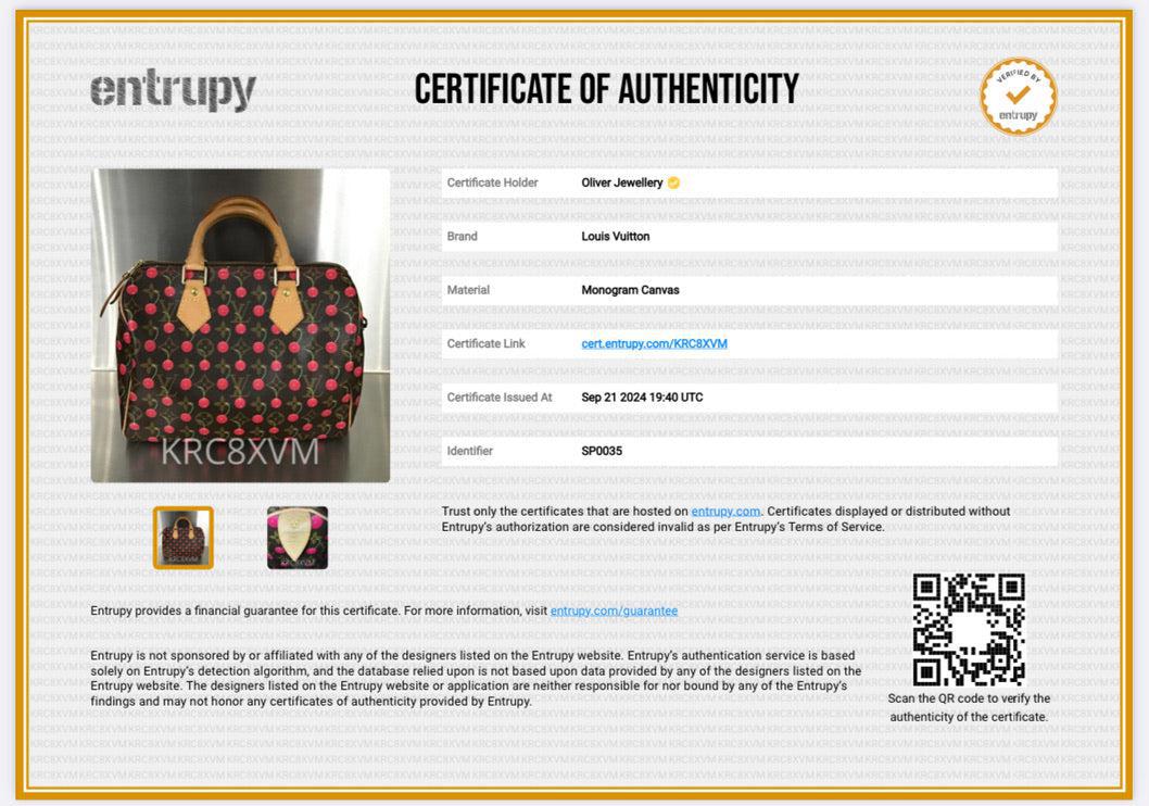 Louis Vuitton Limited Edition Monogram Cerises Speedy 25