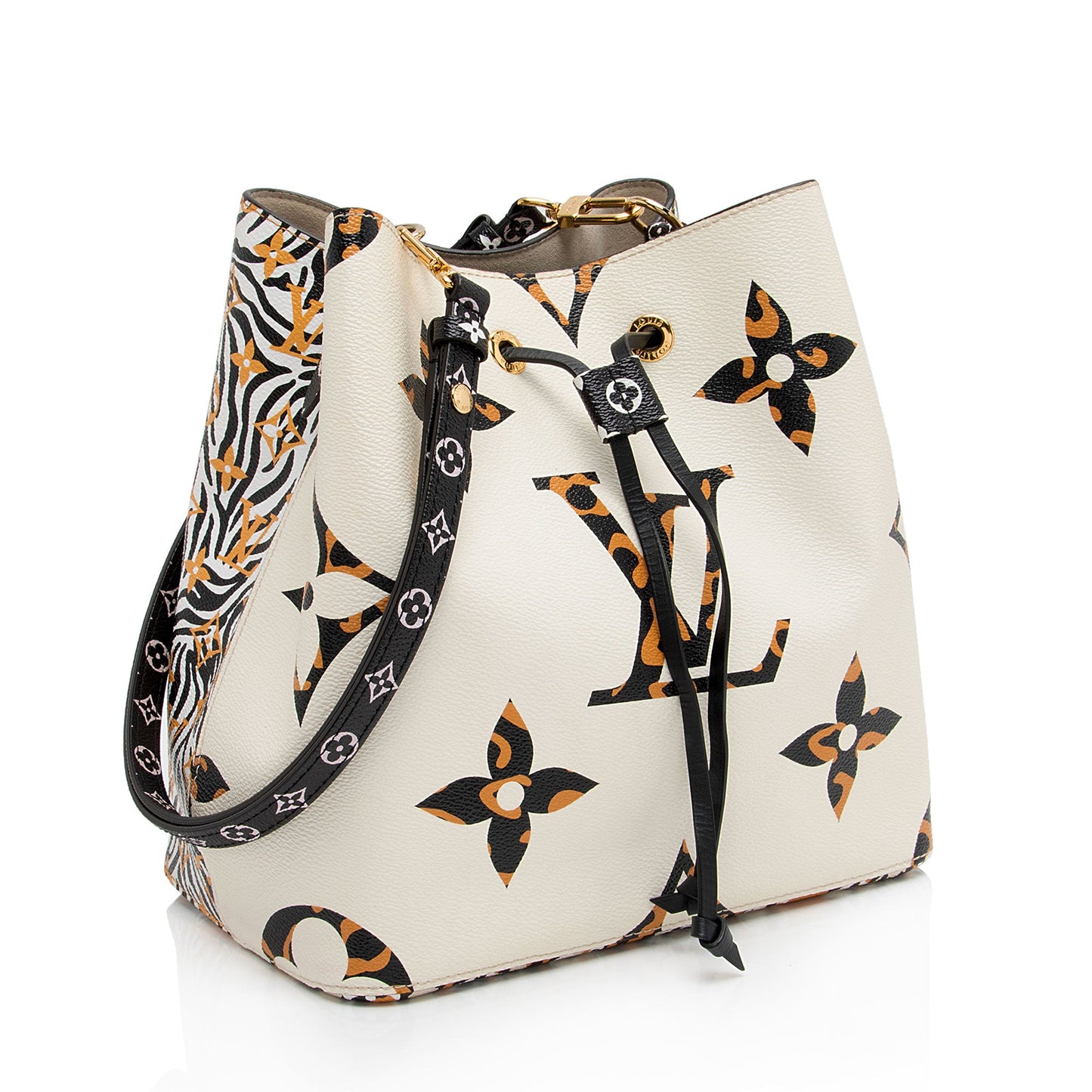 Louis Vuitton Limited Edition Monogram Giant Jungle Neonoe MM Shoulder Bag (SHF-Dk9oys)