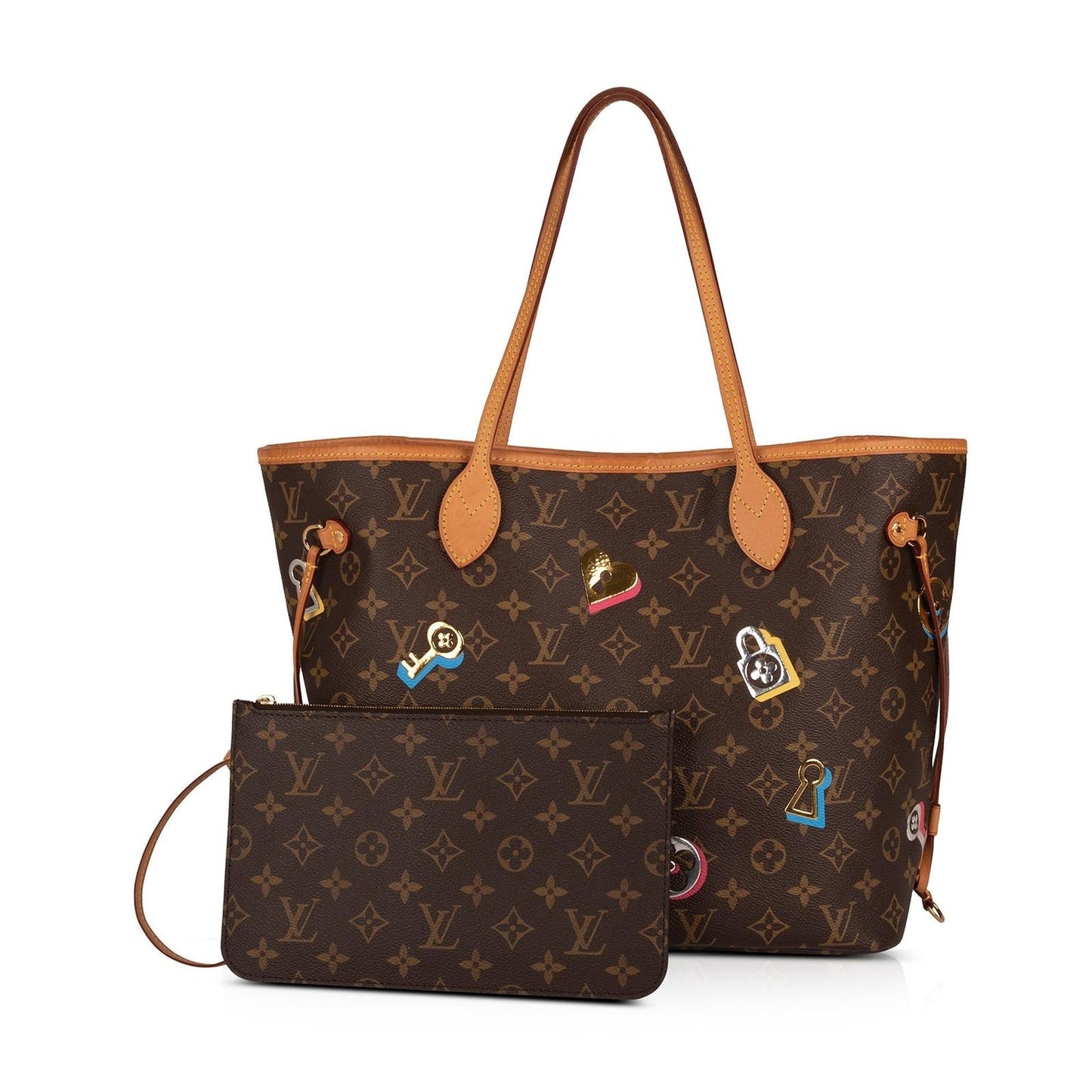 Louis Vuitton Limited Edition Monogram Love Lock Neverfull MM