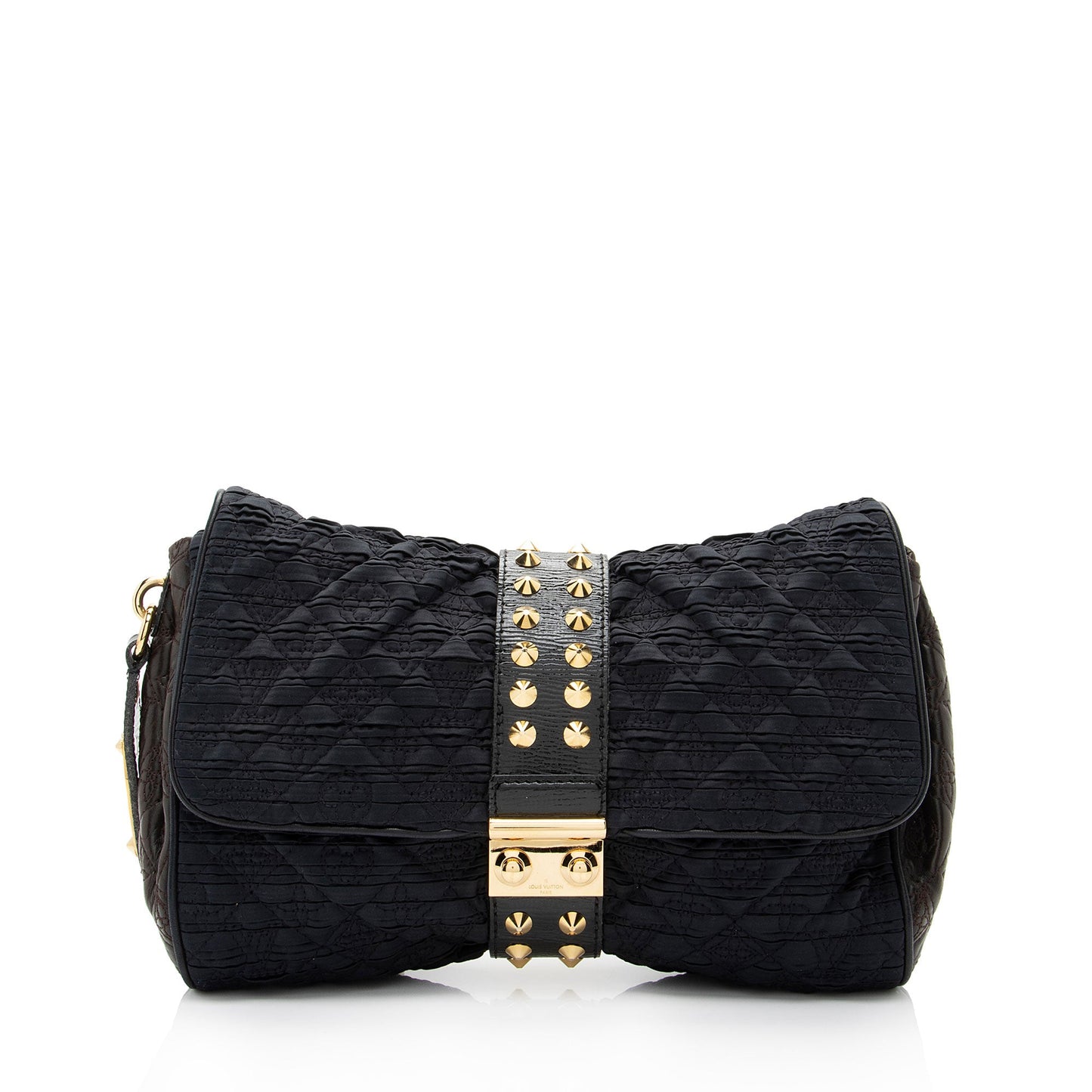 Louis Vuitton Limited Edition Monogram Satin Leather Coquette Pochette Clutch (SHF-jITFo4)