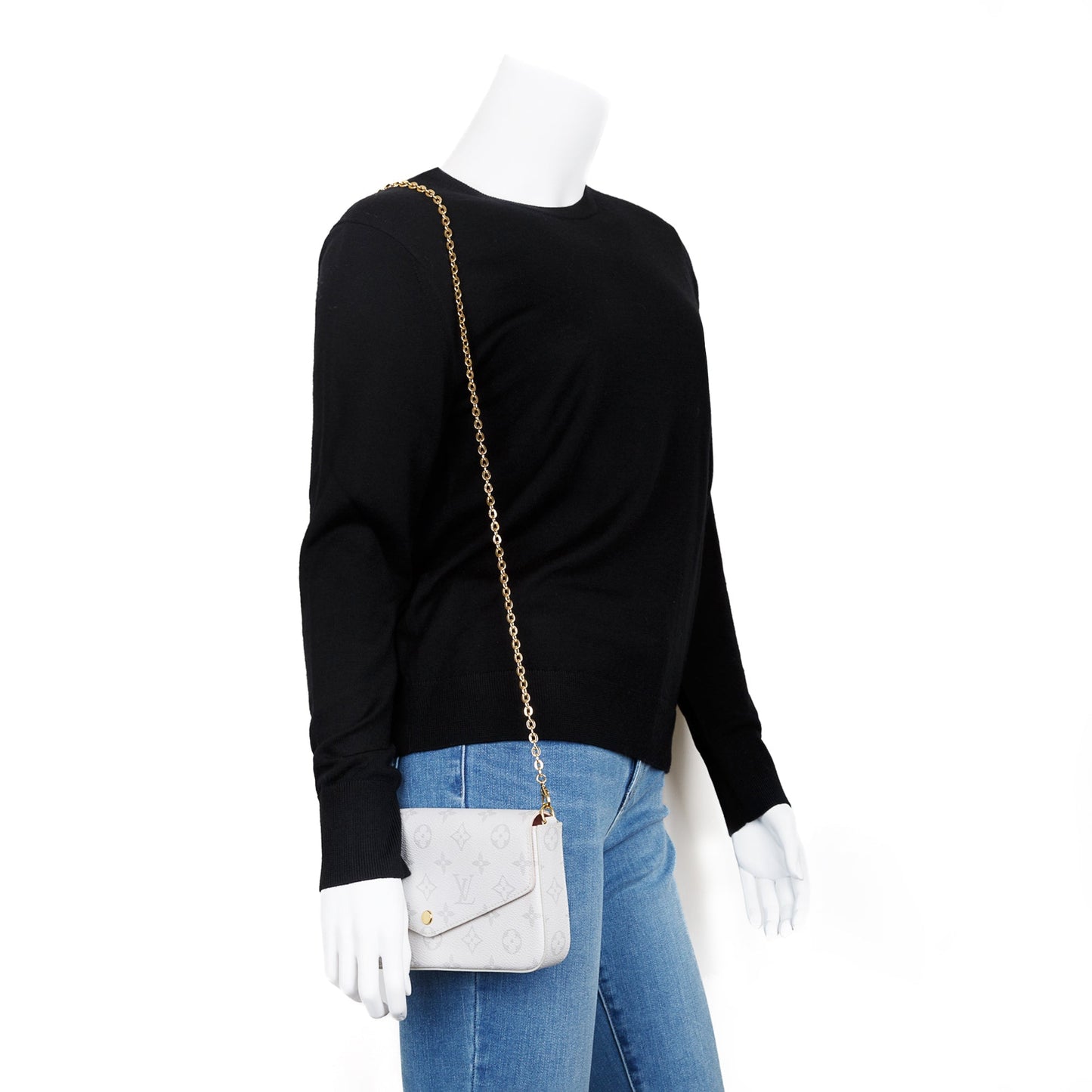 Louis Vuitton Limited Edition White Monogram Felicie Pochette