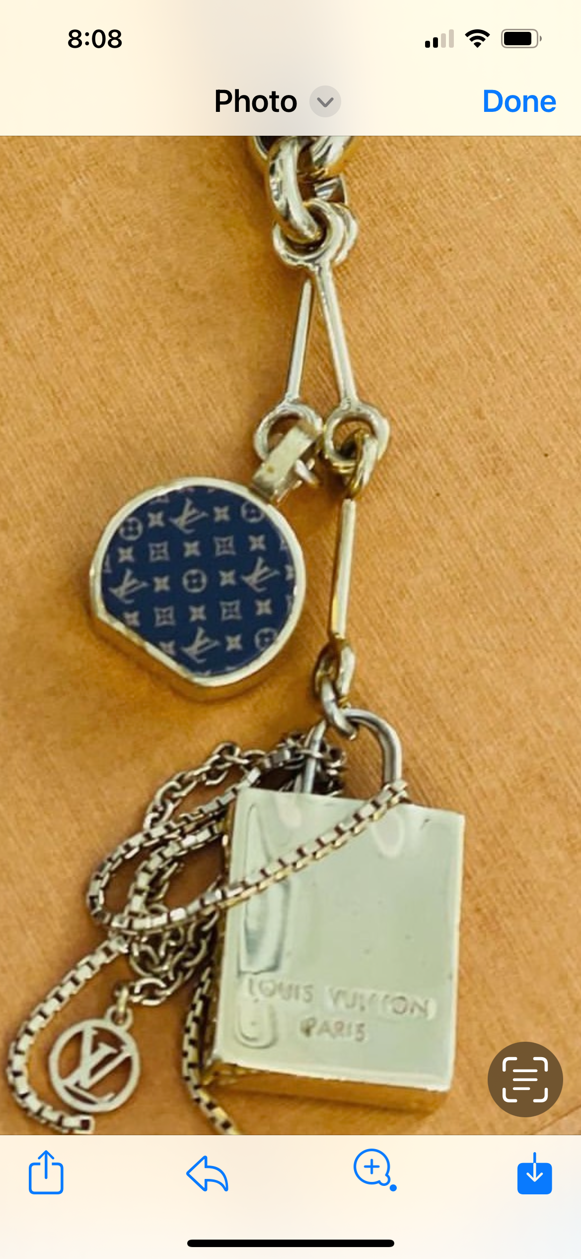 LOUIS VUITTON LOCK & LV CHARMS NECKLACE