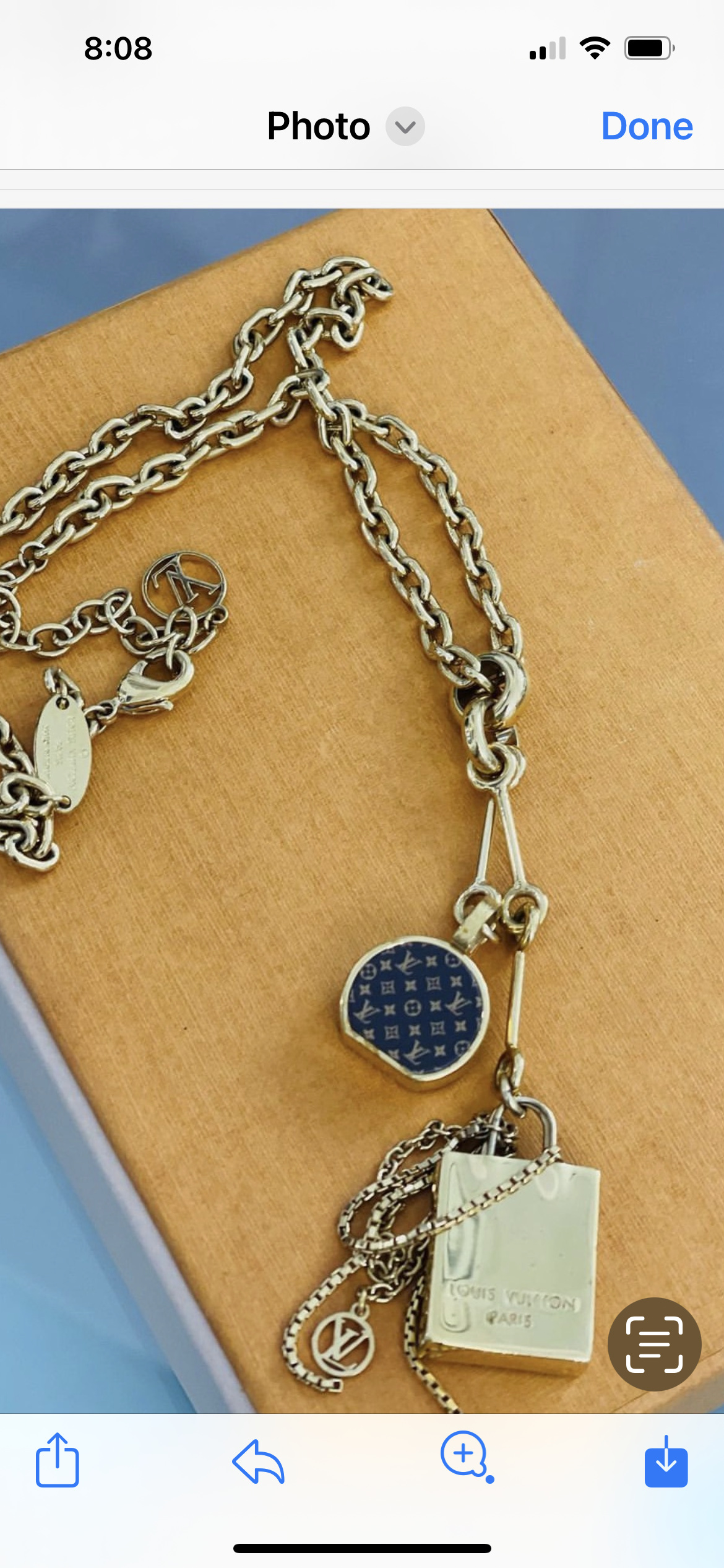 LOUIS VUITTON LOCK & LV CHARMS NECKLACE