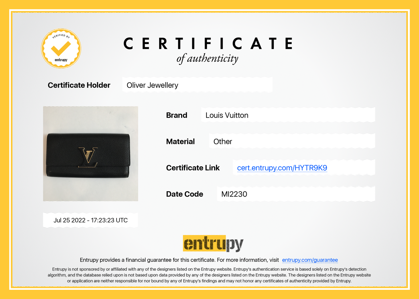 Louis Vuitton Lockme Leather Wallet