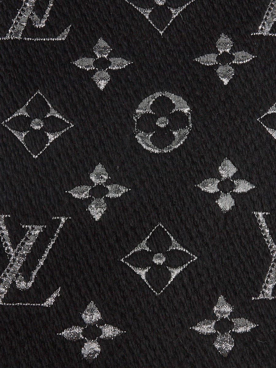 LOUIS VUITTON LOGOMAINA SILK WOOL SCARF