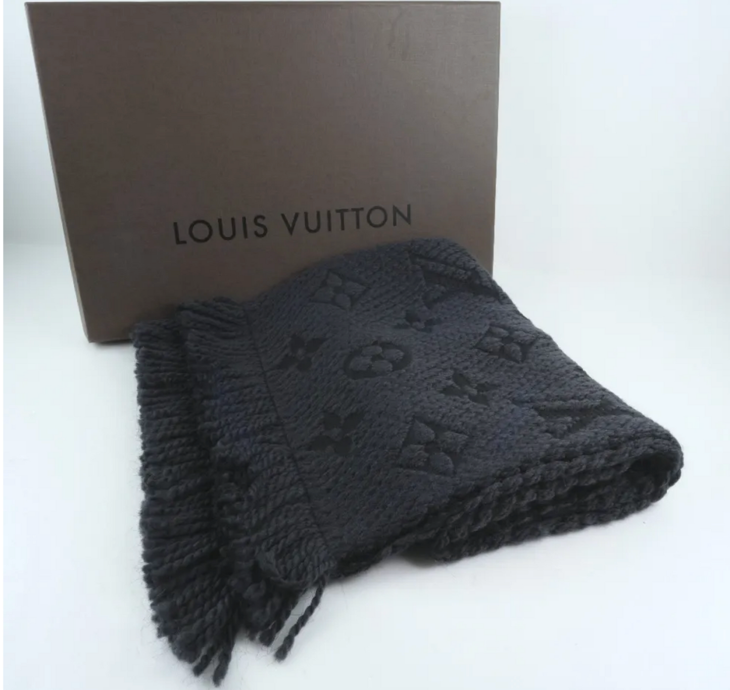 LOUIS VUITTON LOGOMANIA WOOL BLEND SCARF