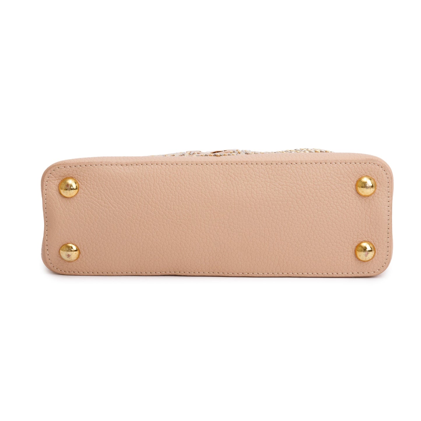 Louis Vuitton Magnolia Calfskin Leather Studded Capucine BB