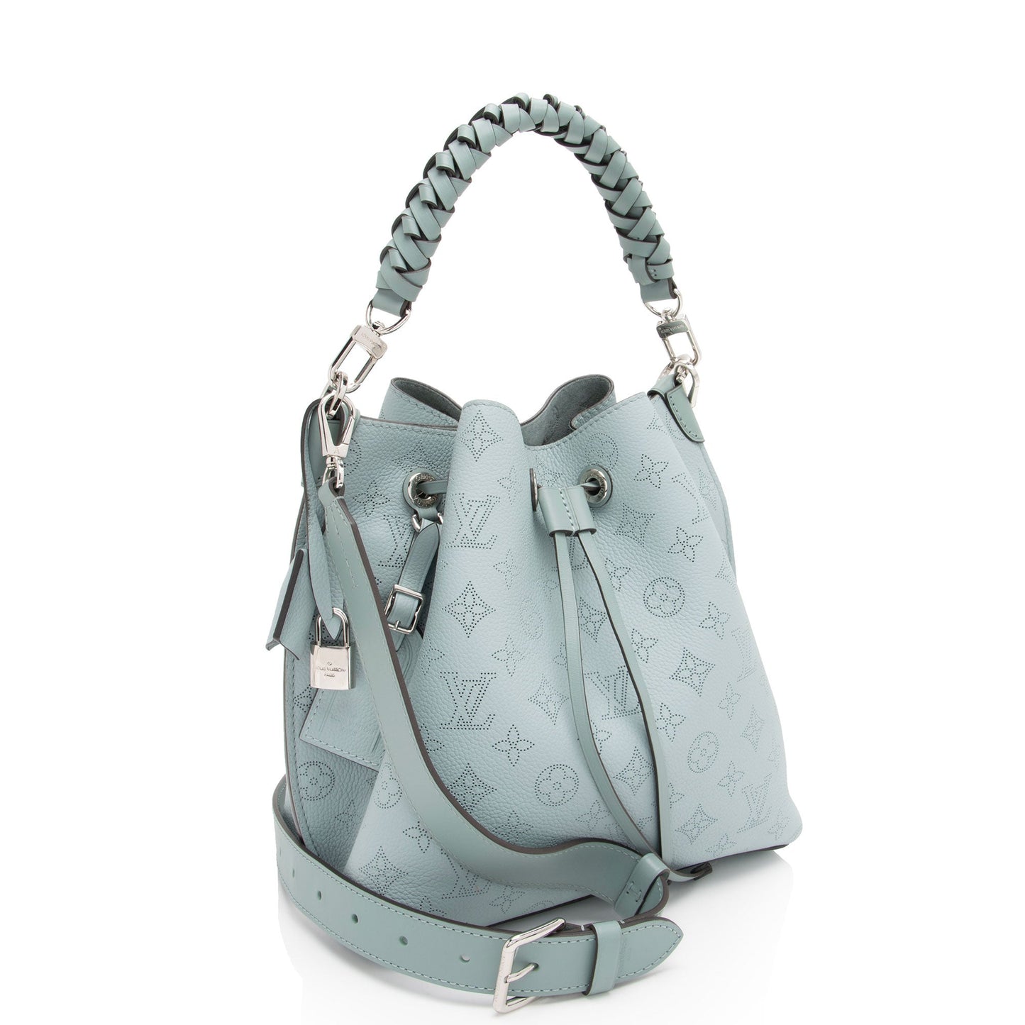 Louis Vuitton Mahina Leather Muria Bucket Bag (SHF-C511ja)