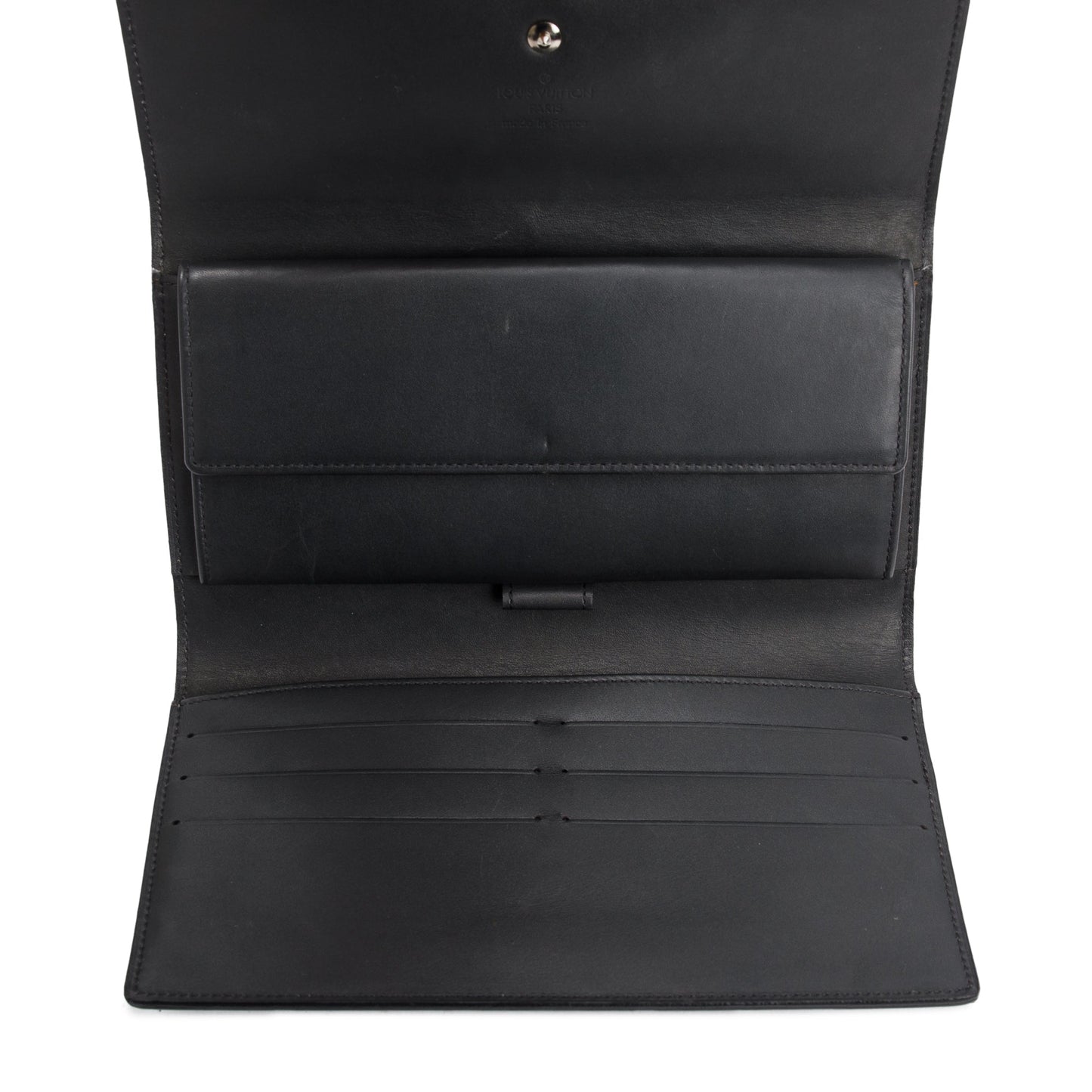 Louis Vuitton Matte Grey Monogram Vernis Leather Porte Tresor International Wallet