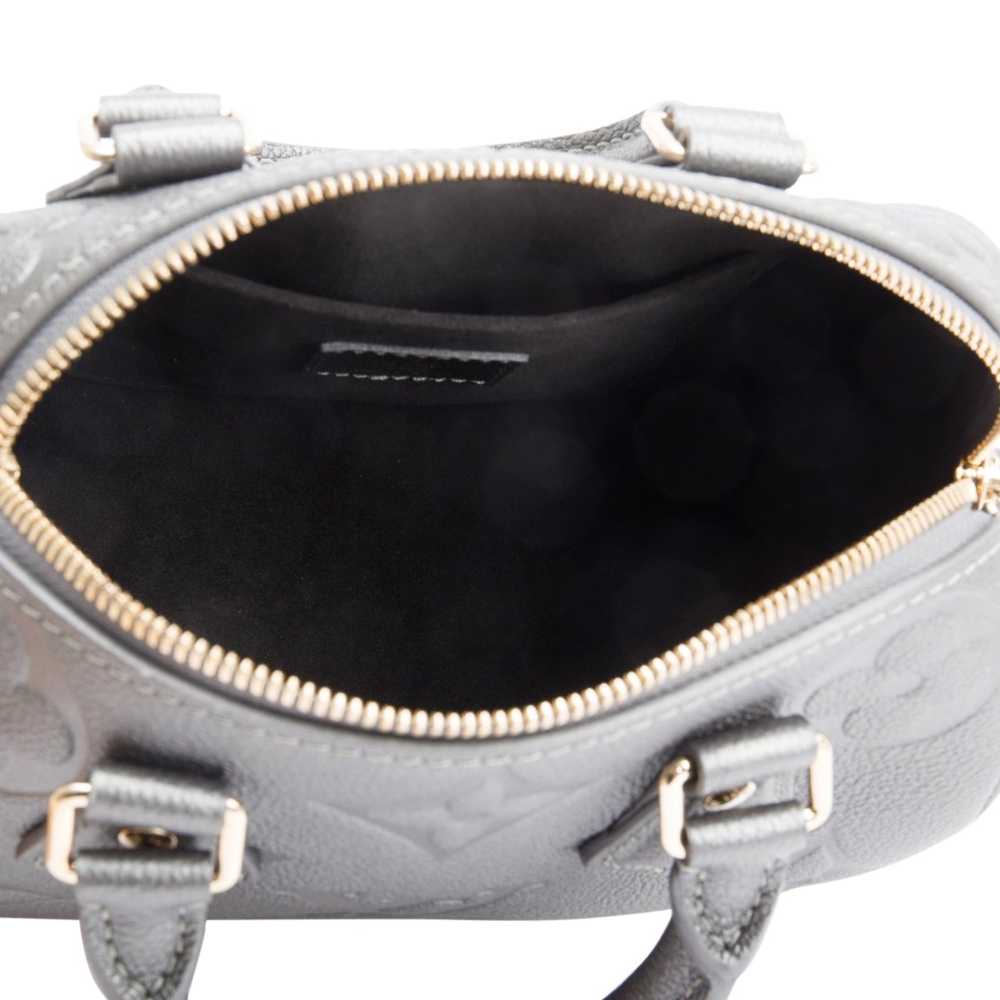 Louis Vuitton Metallic Grey Empreinte Monogram Speedy Bandouliere 20