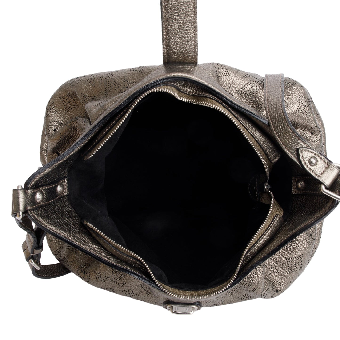 Louis Vuitton Metallic Monogram Mahina Leather XS Hobo