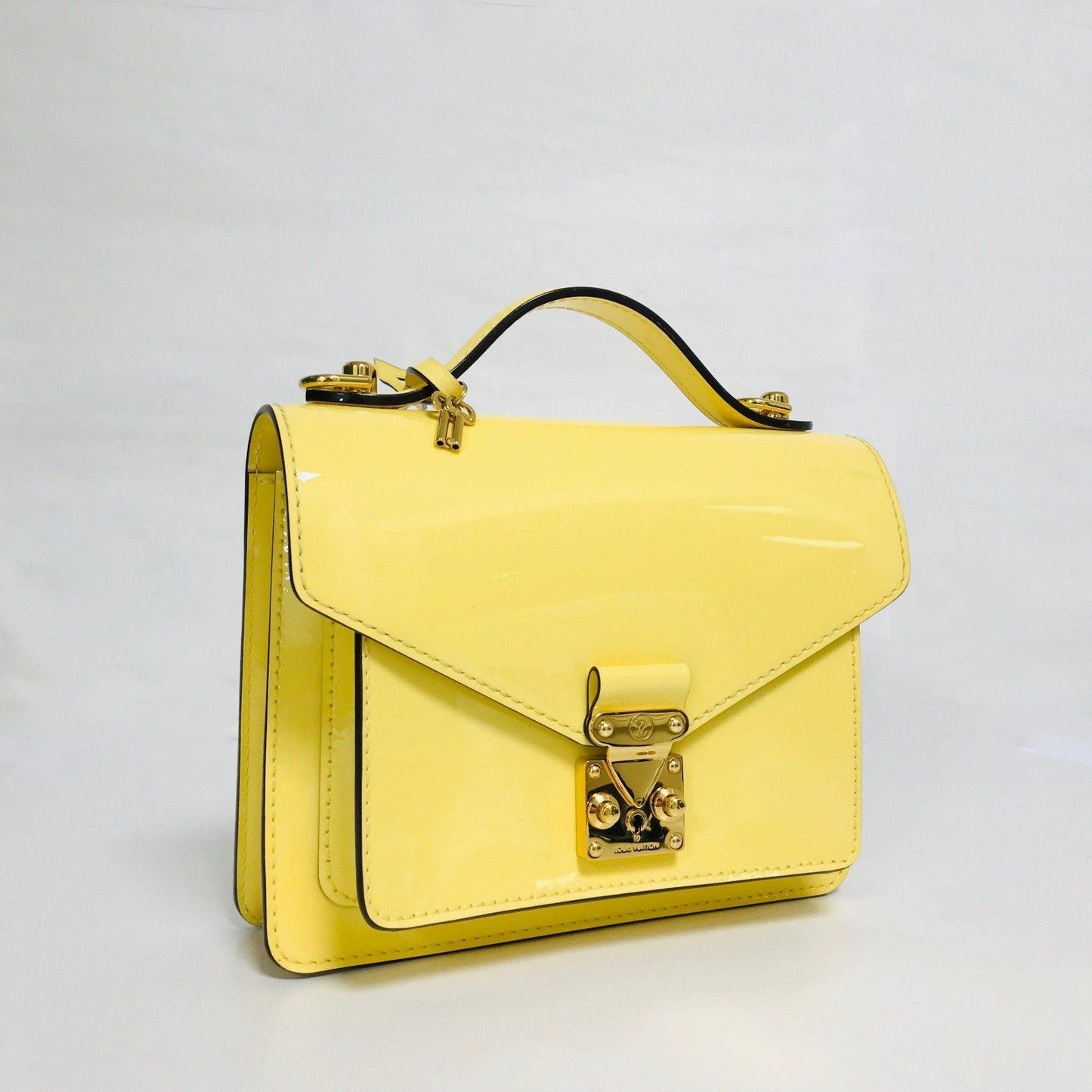 Louis Vuitton Monceau BB Yellow Vernis Satchel