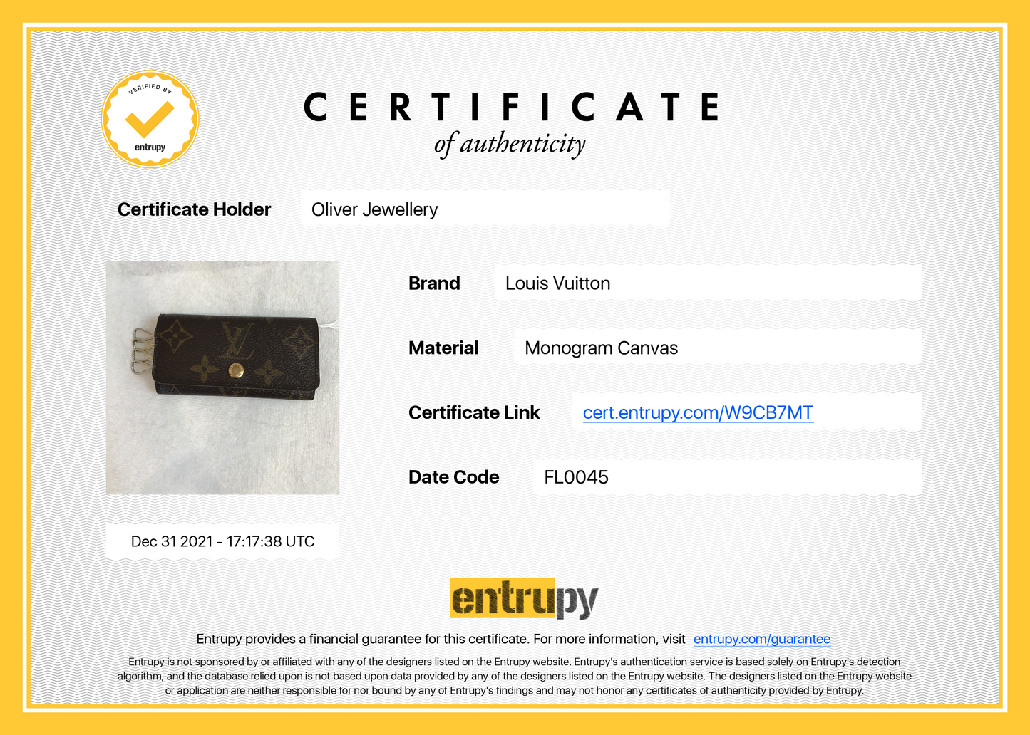 Louis Vuitton Monogram 4 Key Holder