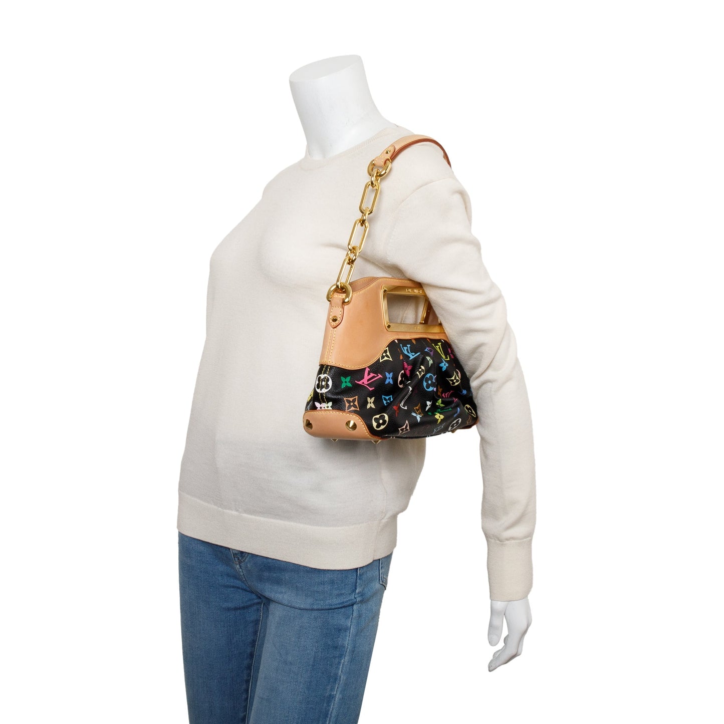 Louis Vuitton Monogram Black Multicolore Judy PM