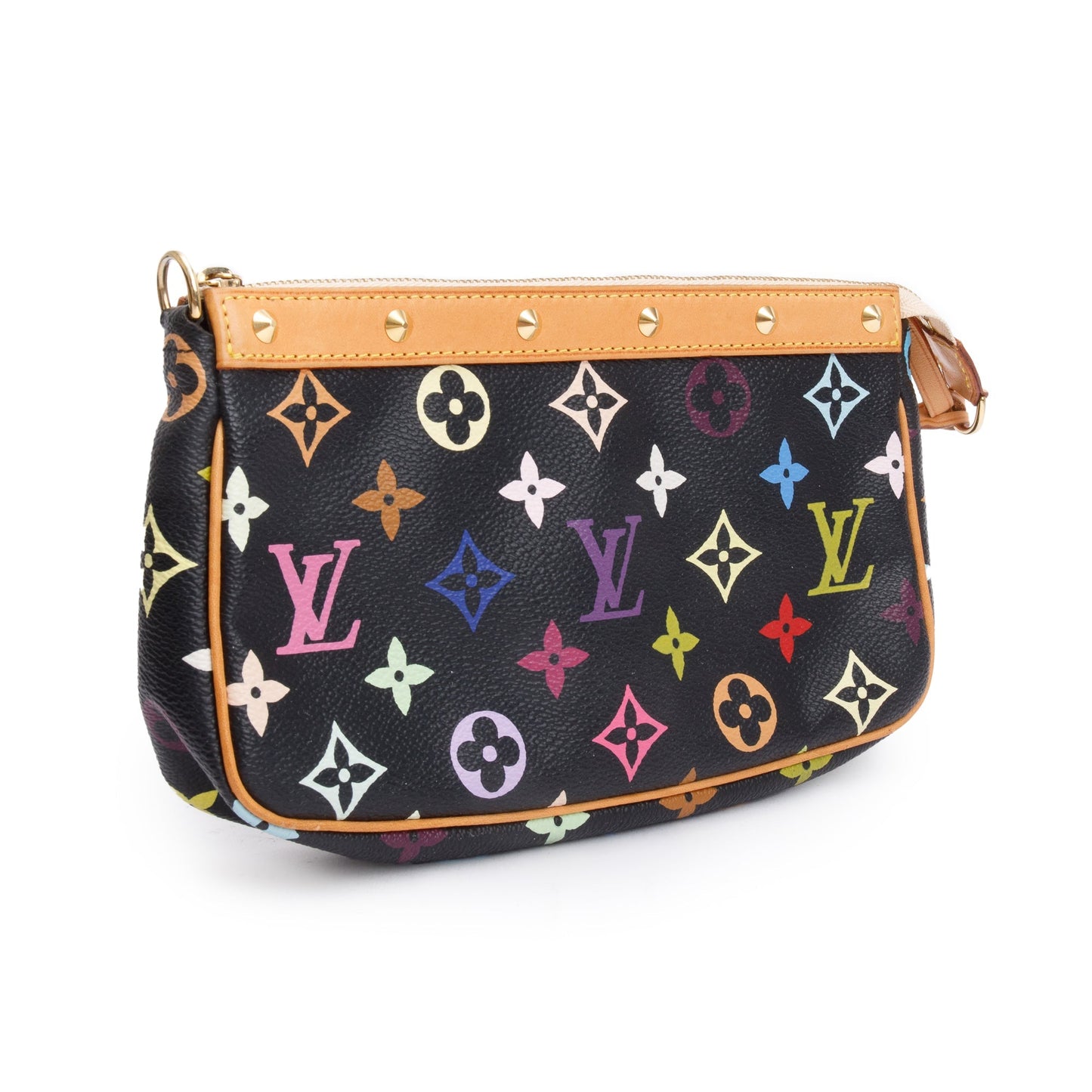 Louis Vuitton Monogram Black Multicolore Pochette Accessories