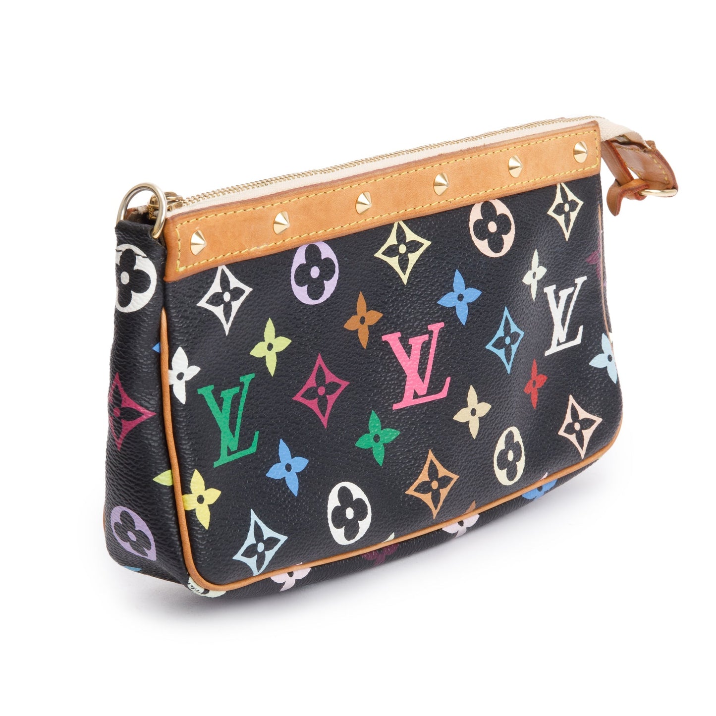 Louis Vuitton Monogram Black Multicolore Pochette Accessories