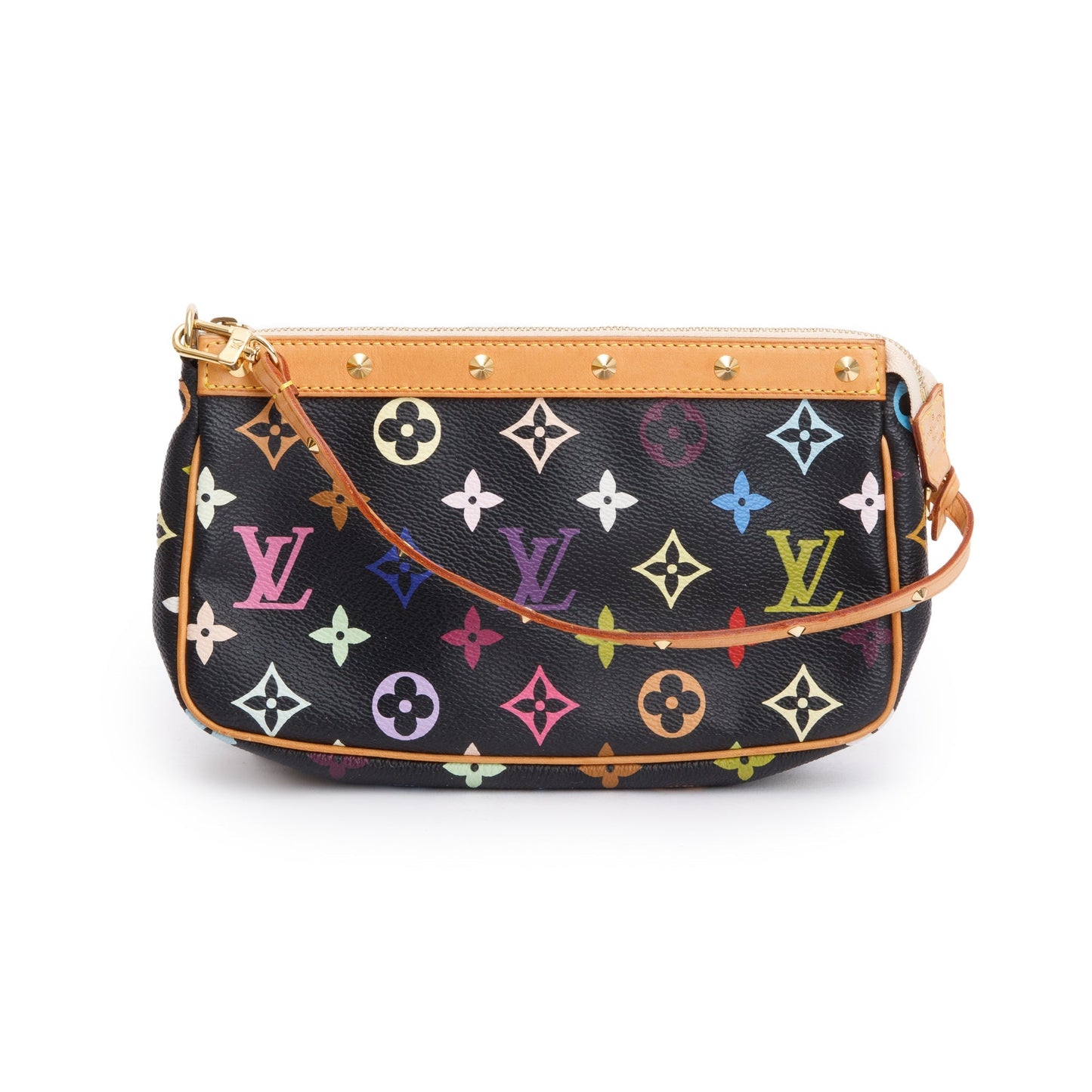 Louis Vuitton Monogram Black Multicolore Pochette Accessories