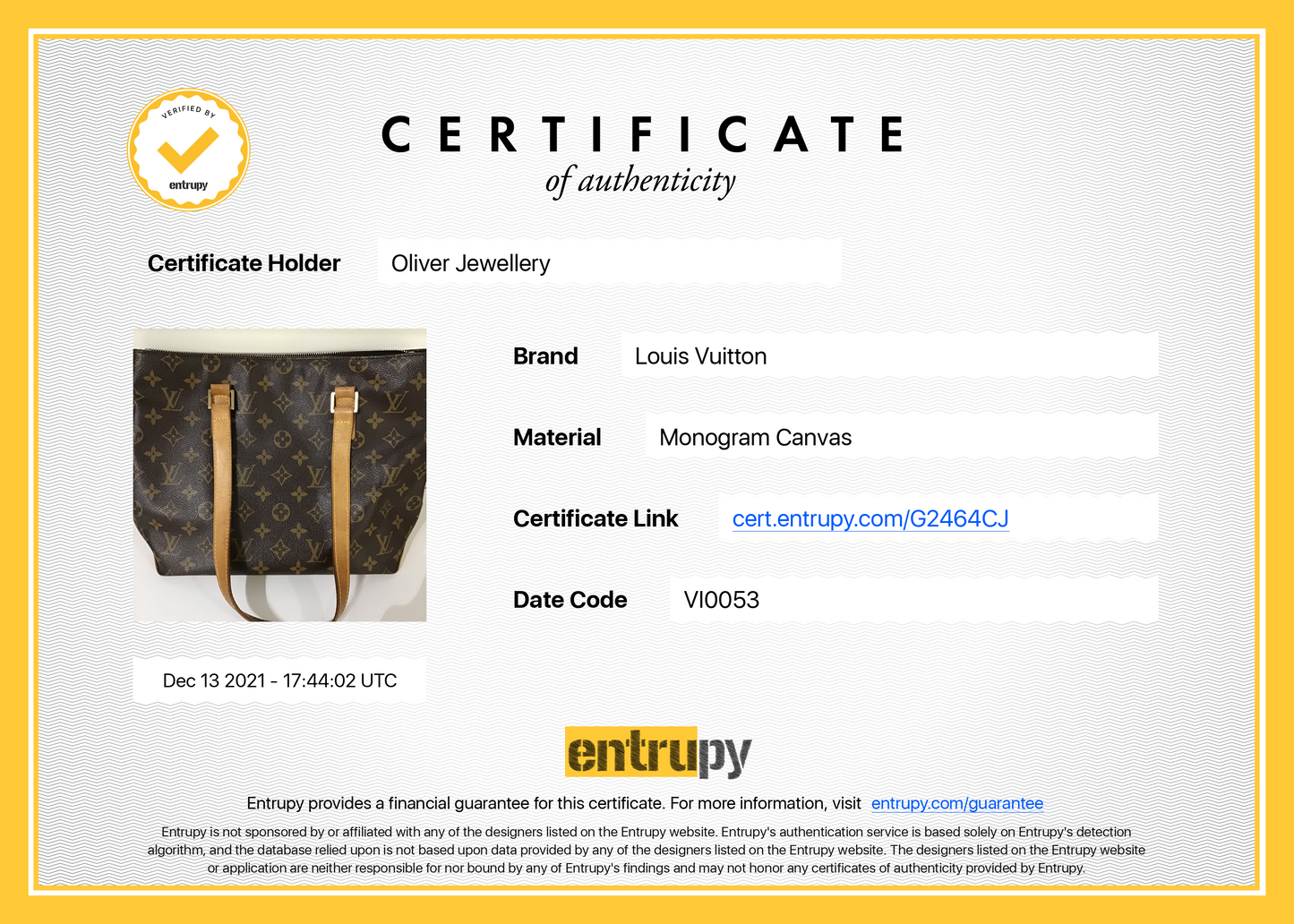 Louis Vuitton Monogram Cabas Piano Tote