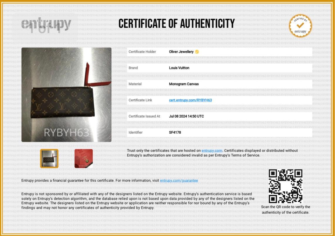 Louis Vuitton Monogram Canvas Adele Wallet