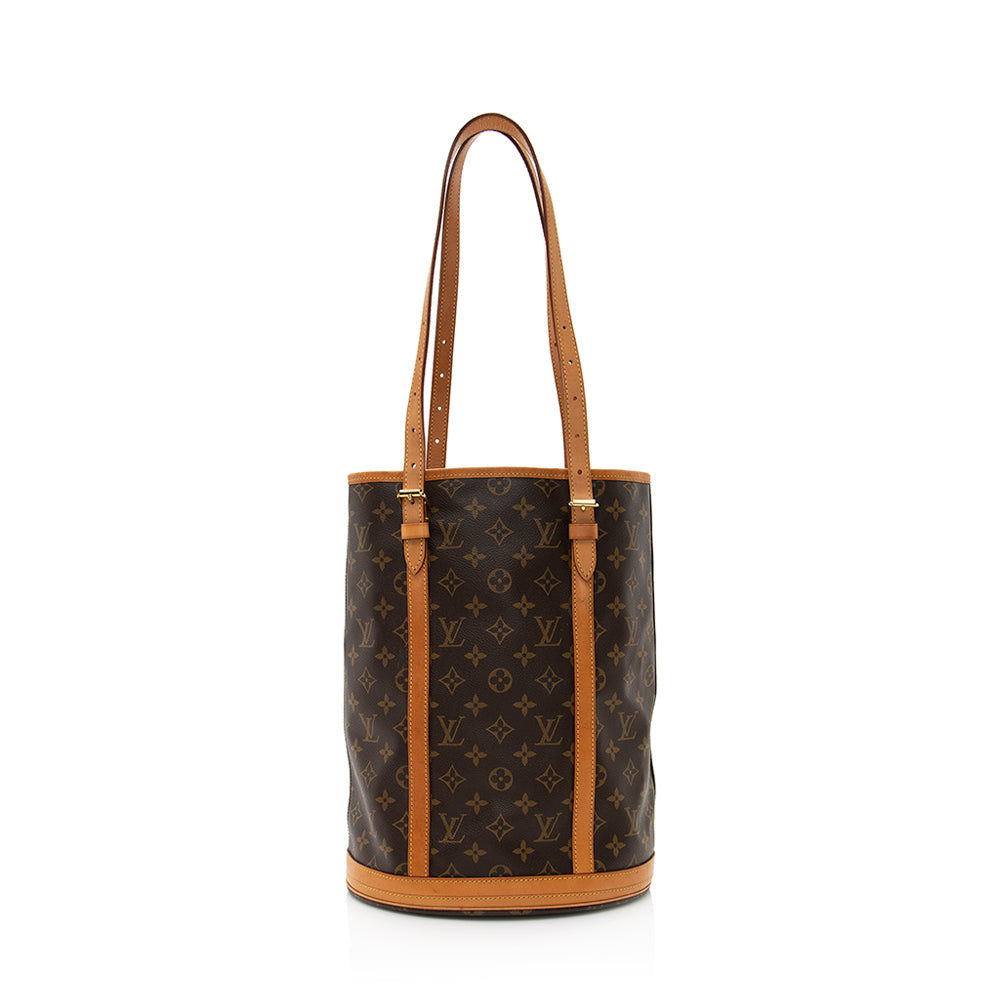 Louis Vuitton Monogram Canvas Bucket GM Tote (SHF-20491)