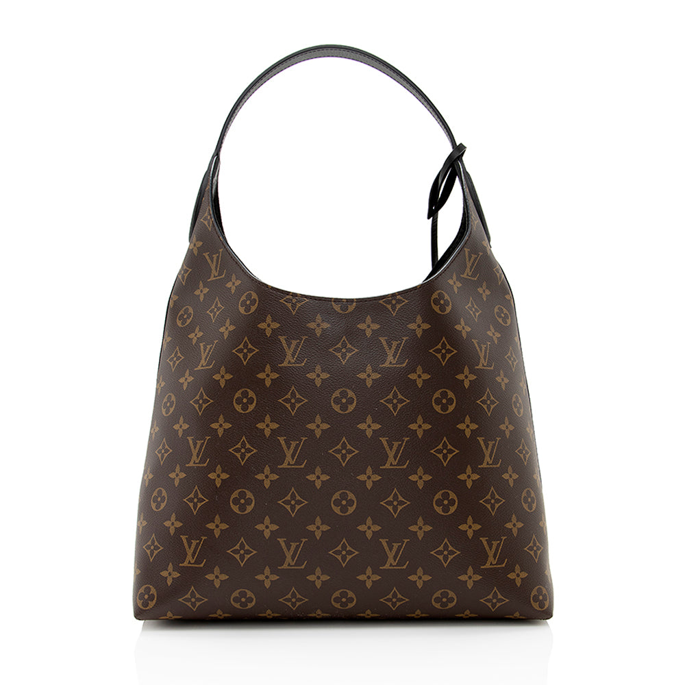 Louis Vuitton Monogram Canvas Flower Hobo (SHF-20417)