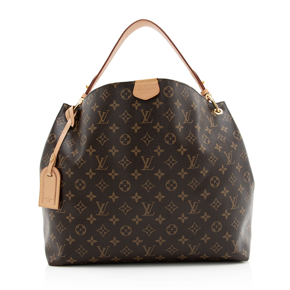 Louis Vuitton Monogram Canvas Graceful MM Hobo (SHF-20072)
