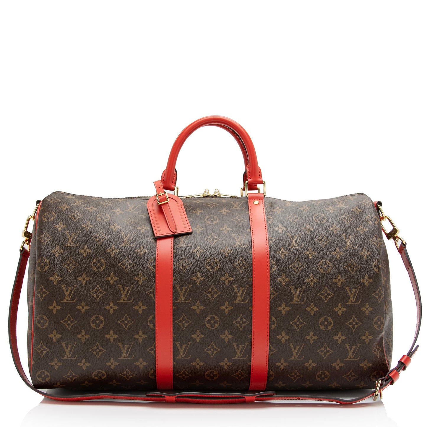 Louis Vuitton Monogram Canvas Keepall Bandouliere 50 Duffle Bag (SHF-23912)