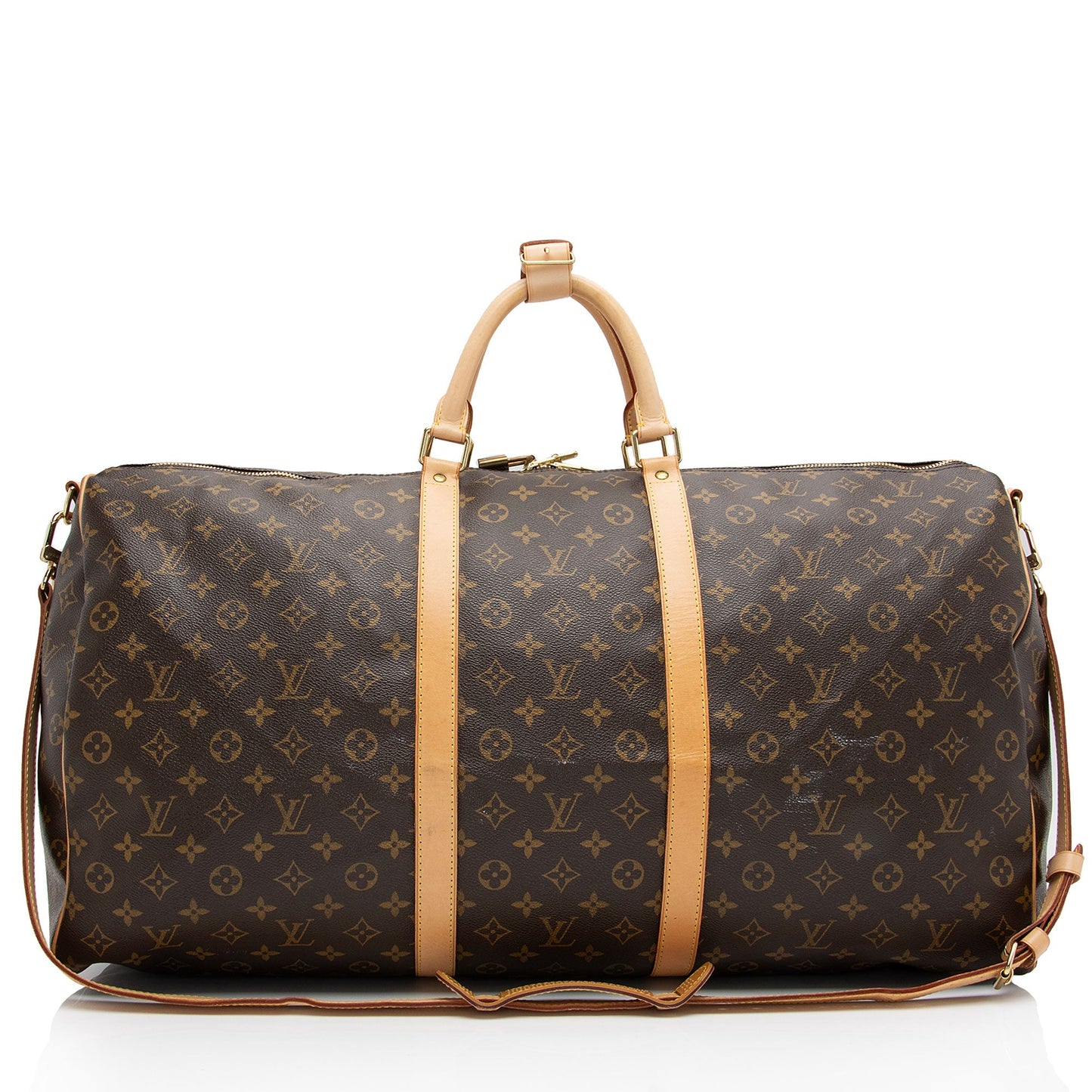 Louis Vuitton Monogram Canvas Keepall Bandouliere 60 Duffle Bag (SHF-4fYsK1)