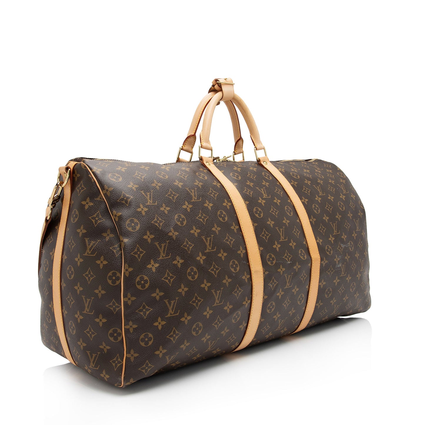 Louis Vuitton Monogram Canvas Keepall Bandouliere 60 Duffle Bag (SHF-4fYsK1)