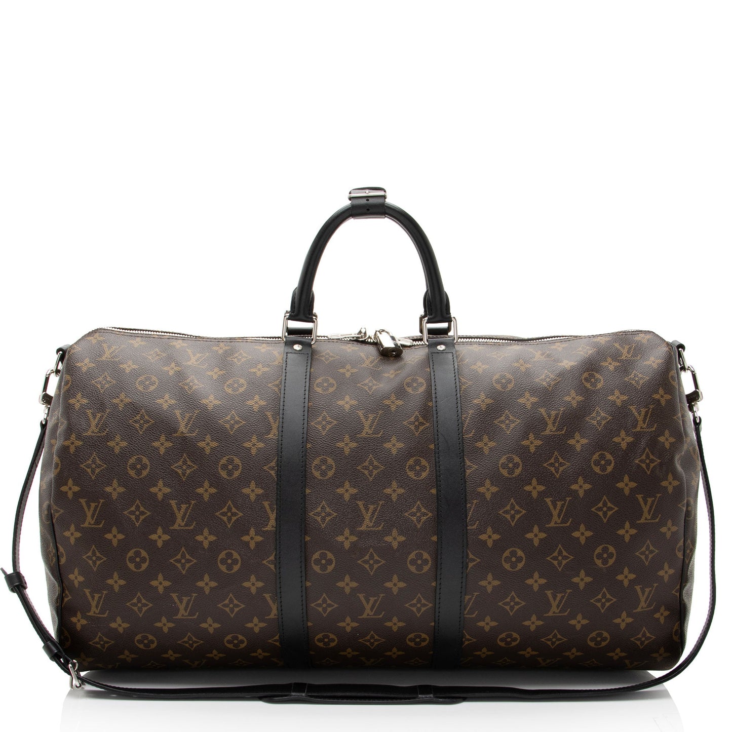 Louis Vuitton Monogram Canvas Macassar Keepall Bandouliere 55 Duffle