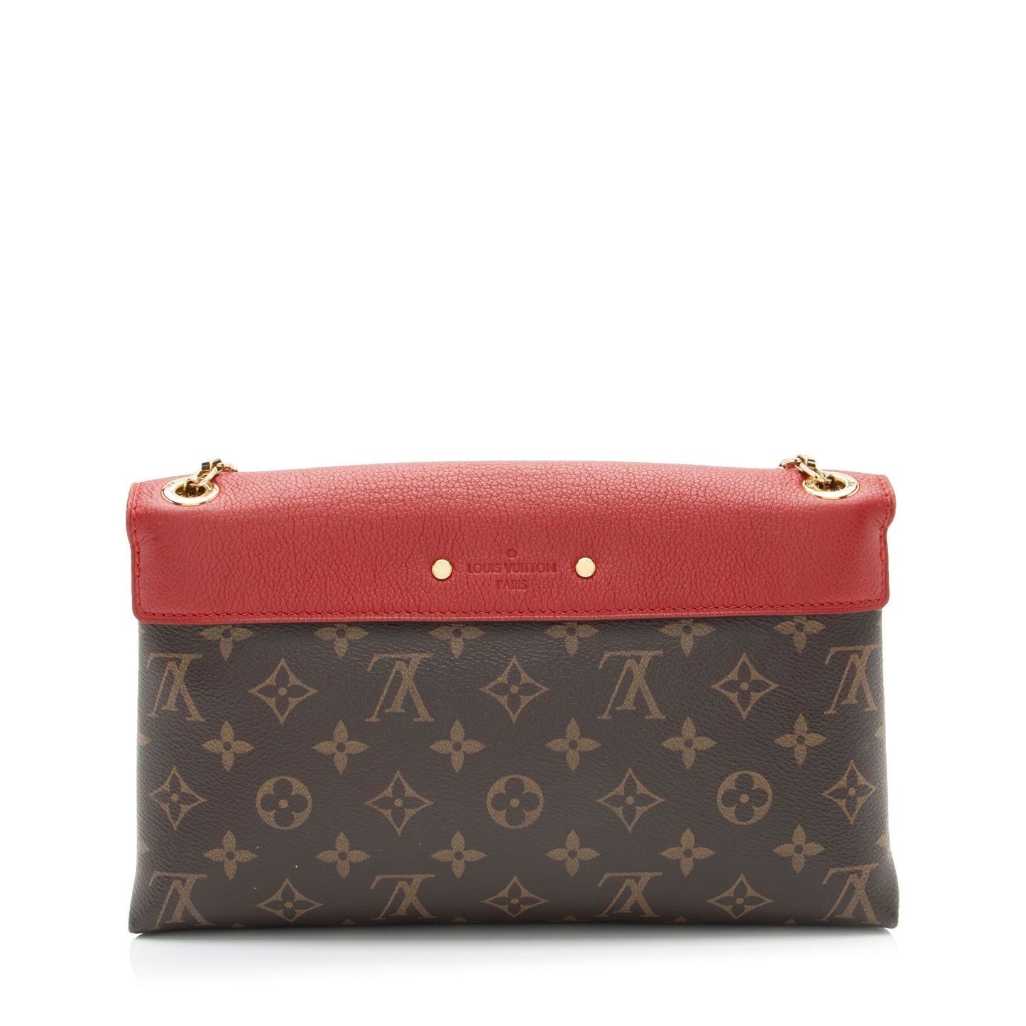 Louis Vuitton Monogram Canvas Pallas Chain Shoulder Bag (SHF-wOgVXq)