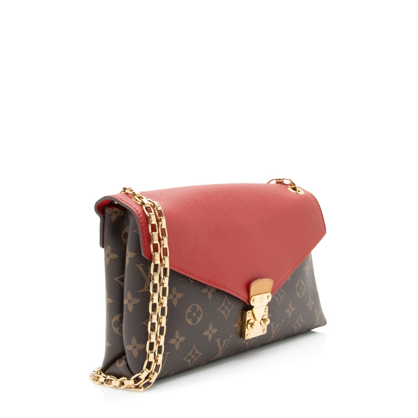Louis Vuitton Monogram Canvas Pallas Chain Shoulder Bag (SHF-wOgVXq)