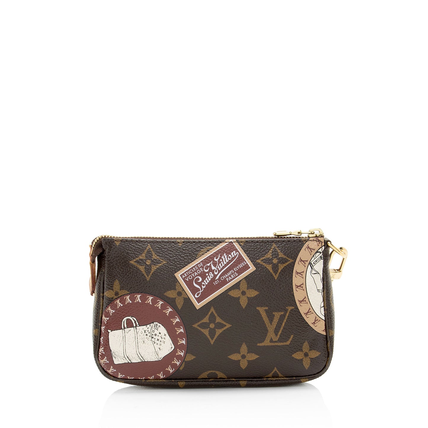Louis Vuitton Limited Edition Monogram Canvas Patches Mini Pochette Accessoires (SHF-IKxVzn)