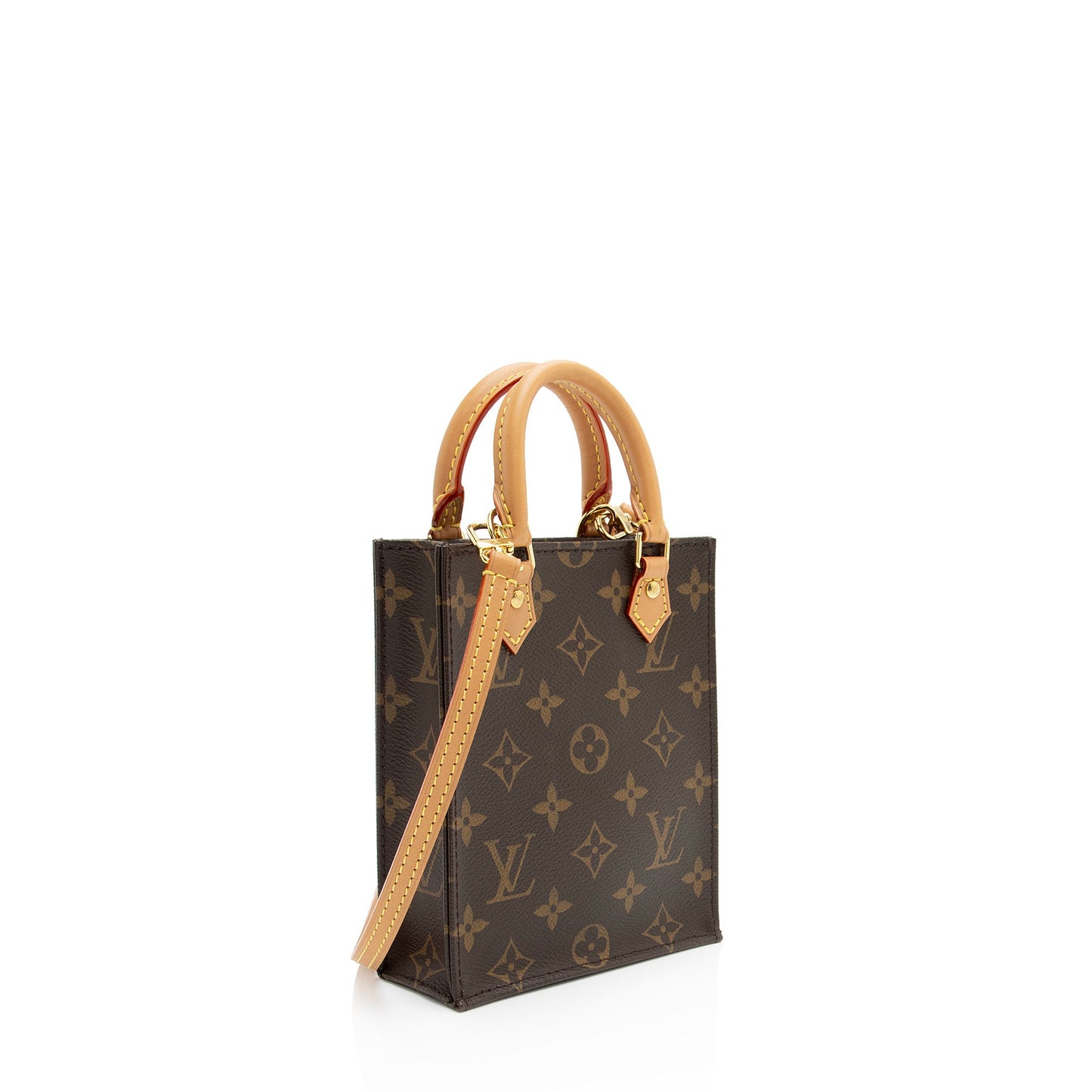 Louis Vuitton Monogram Canvas Petit Sac Plat Shoulder Bag (SHF-DPlW0S)