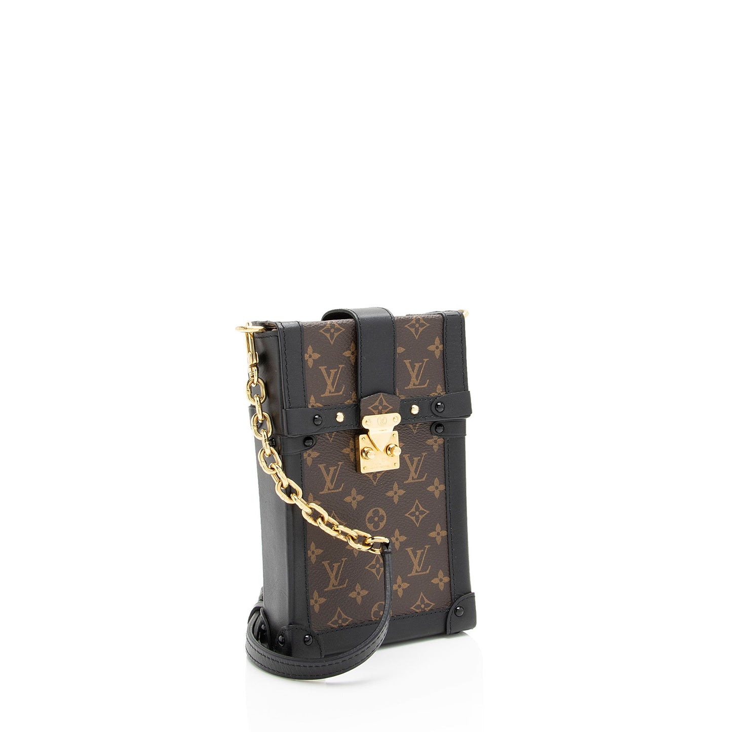 Louis Vuitton Monogram Canvas Pochette Trunk Vertical Shoulder Bag (SHF-0cnSuE)