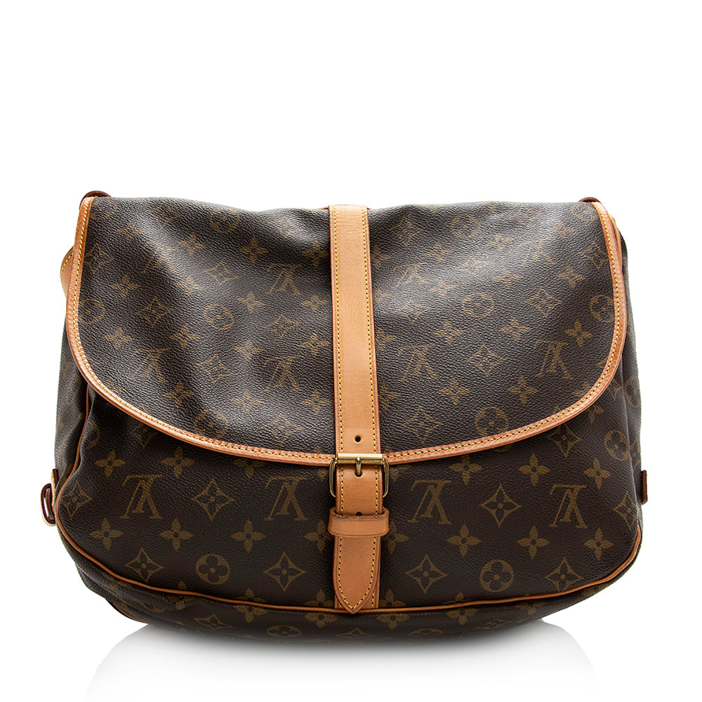 Louis Vuitton Vintage Monogram Canvas Saumur 35 Messenger Bag - FINAL SALE (SHF-20346)