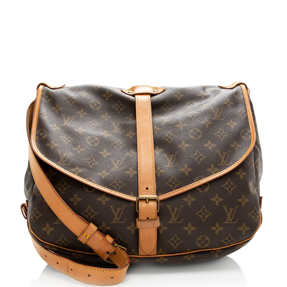 Louis Vuitton Vintage Monogram Canvas Saumur 35 Messenger Bag - FINAL SALE (SHF-20346)