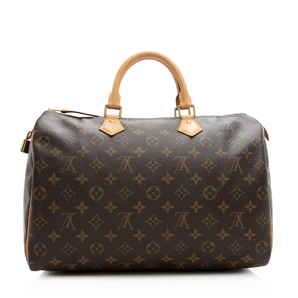Louis Vuitton Monogram Canvas Speedy 35 Satchel (SHF-20543)