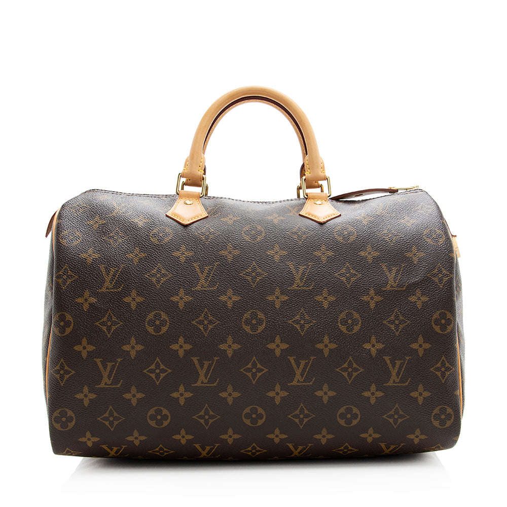 Louis Vuitton Monogram Canvas Speedy 35 Satchel (SHF-20543)