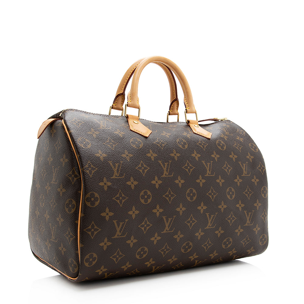 Louis Vuitton Monogram Canvas Speedy 35 Satchel (SHF-20543)