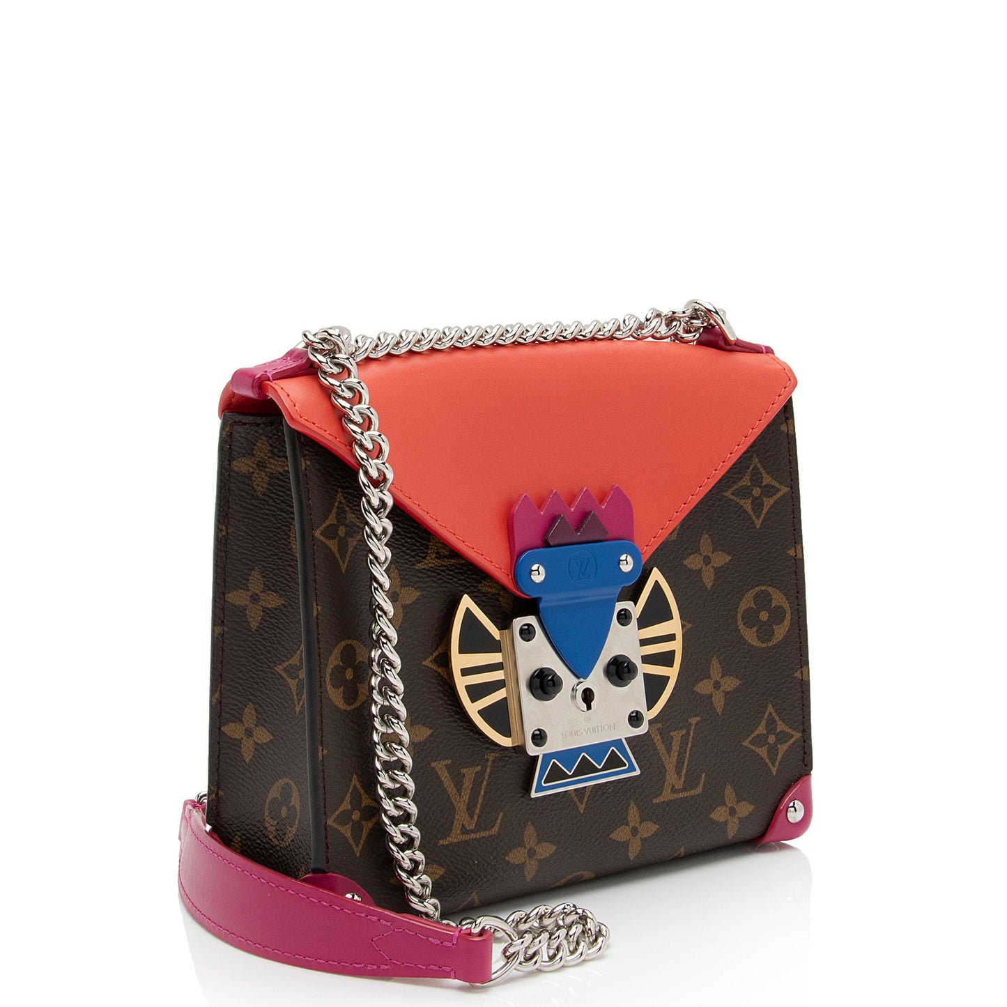 Louis Vuitton Monogram Canvas Totem Mask PM Pochette Bag (SHF-Ys9ktz)
