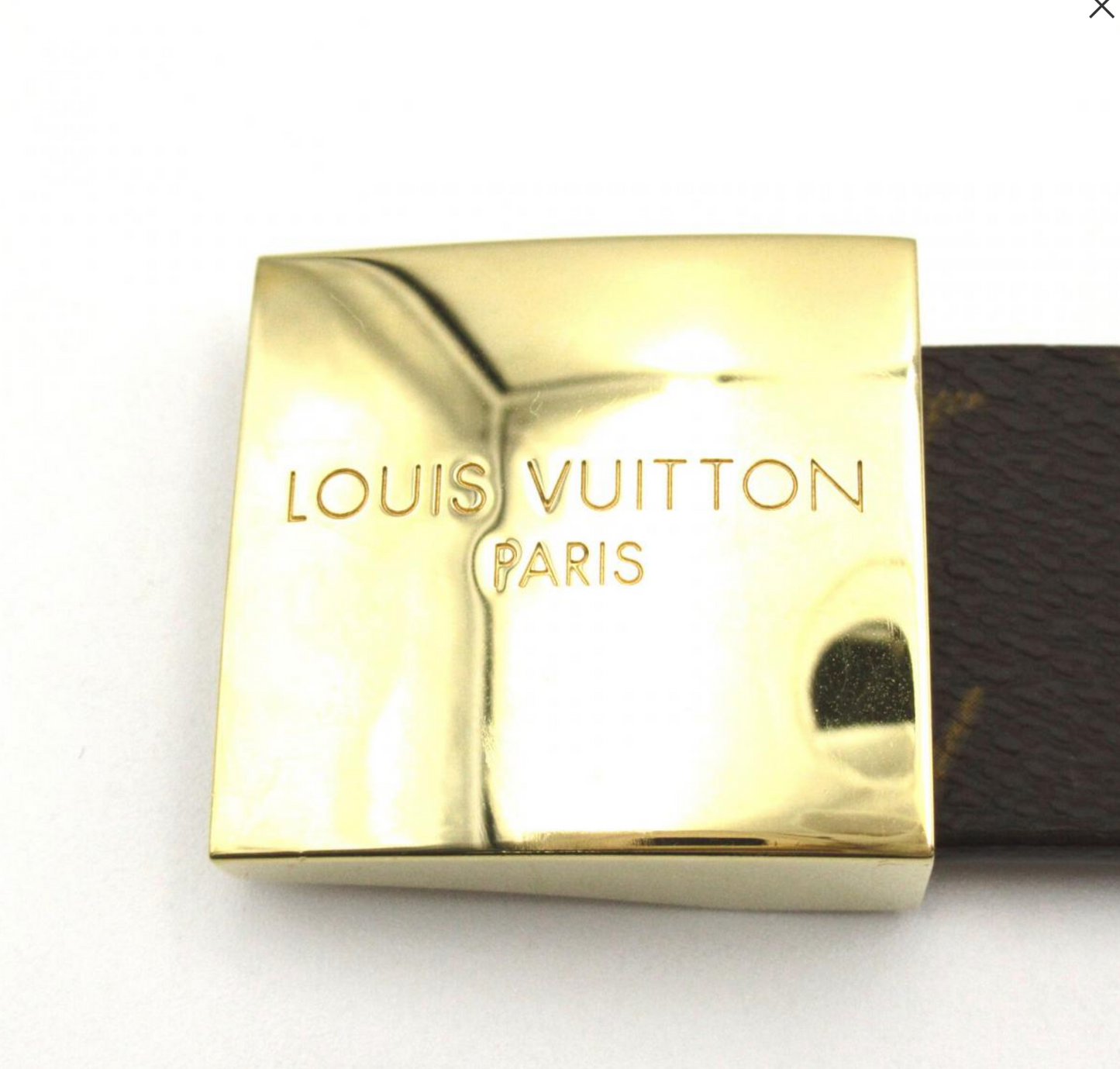 LOUIS VUITTON MONOGRAM CEINTURE CARRE BELT