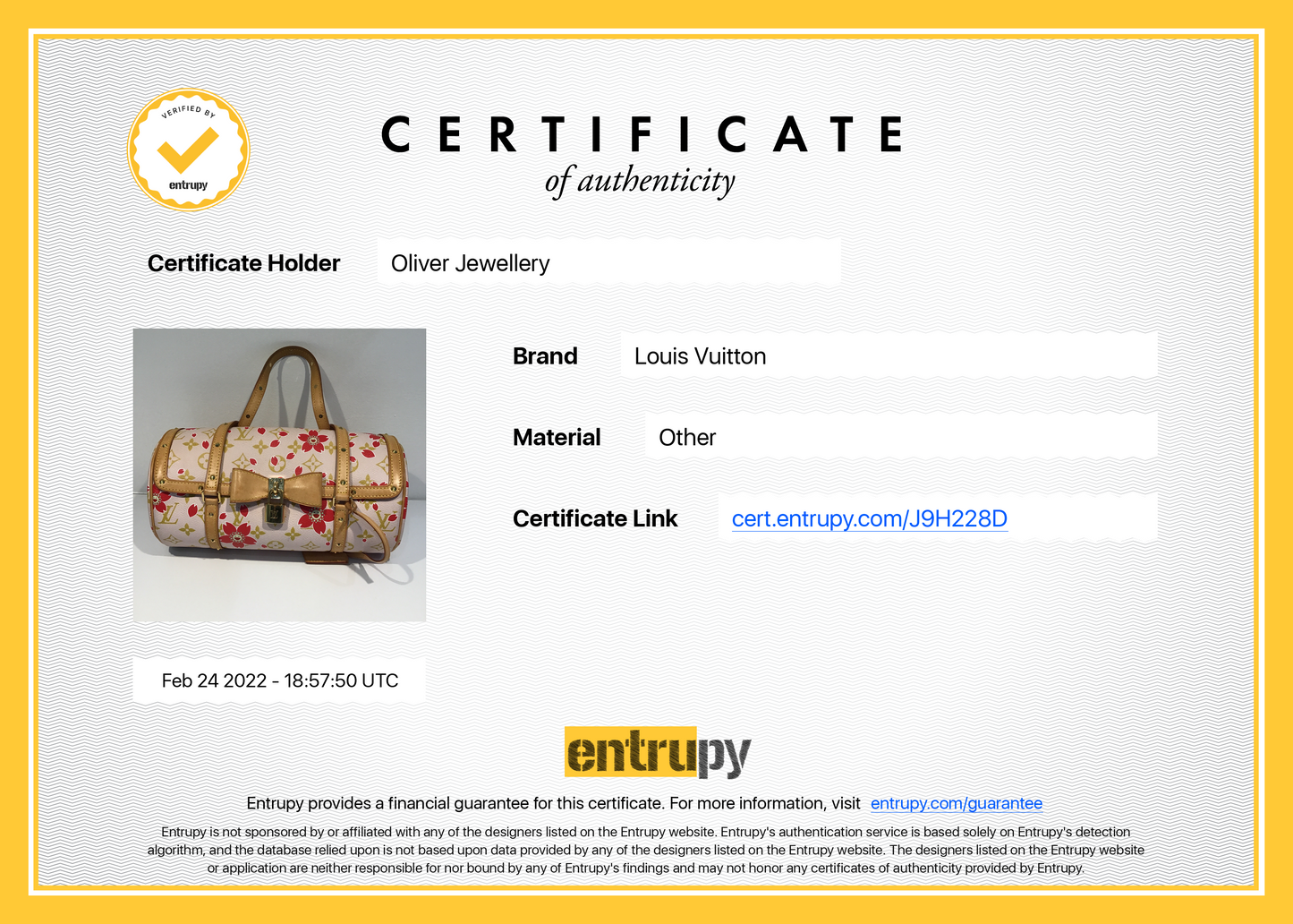 Louis Vuitton Monogram Cherry Blossom Papillon
