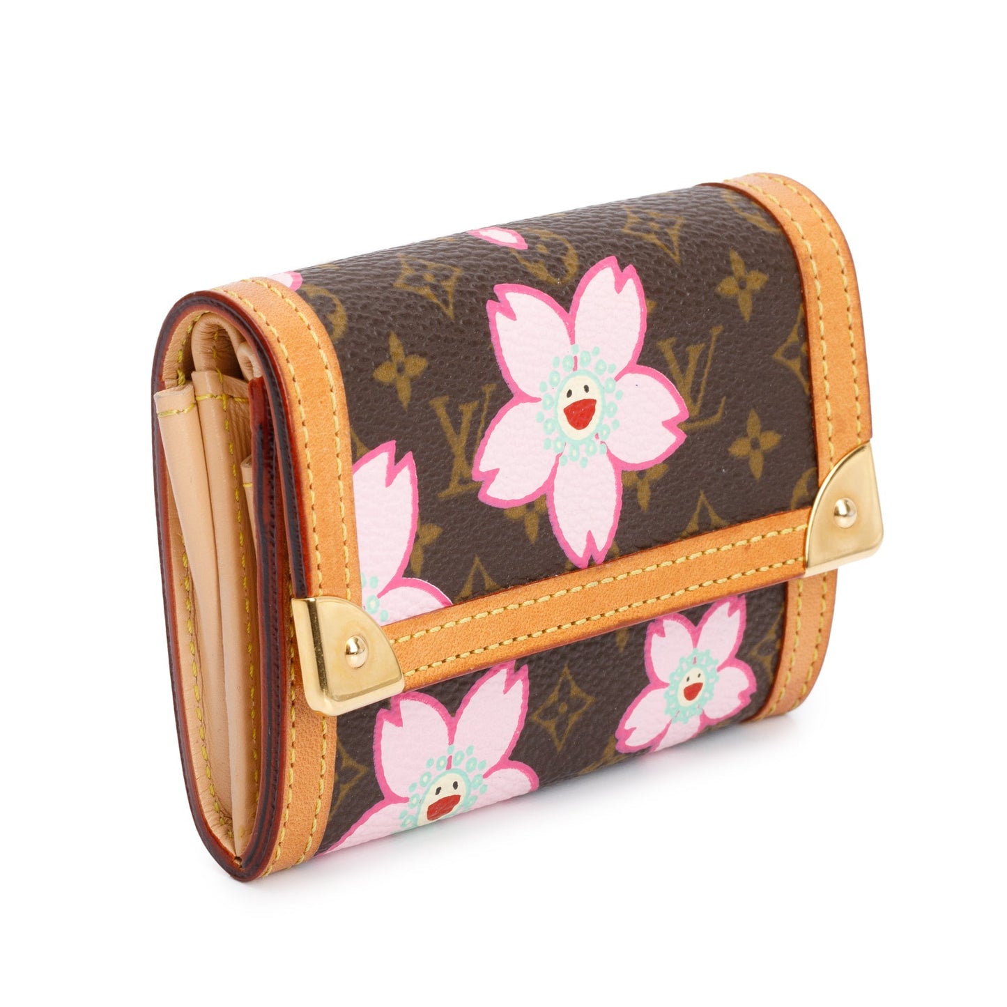 Louis Vuitton Monogram Cherry Blossom Porte-Monnaie Coin Purse