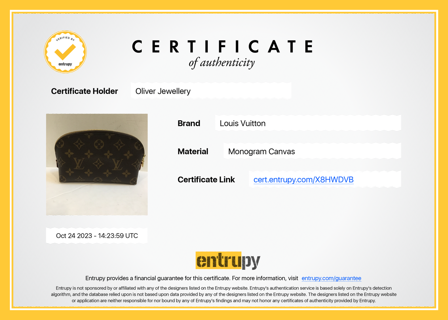 Louis Vuitton Monogram Cosmetic Pouch