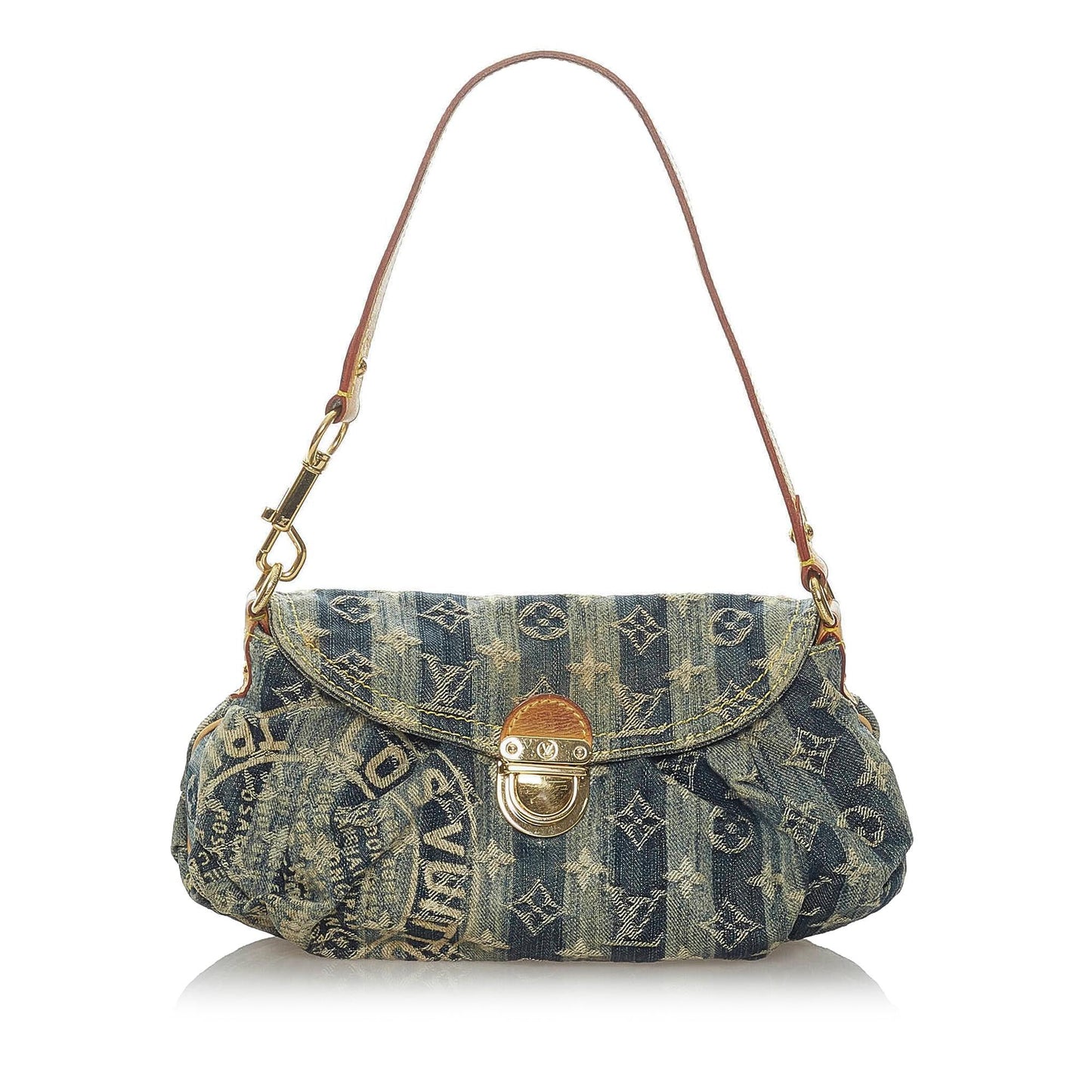 Louis Vuitton Monogram Denim Mini Pleaty Raye (SHG-35705)