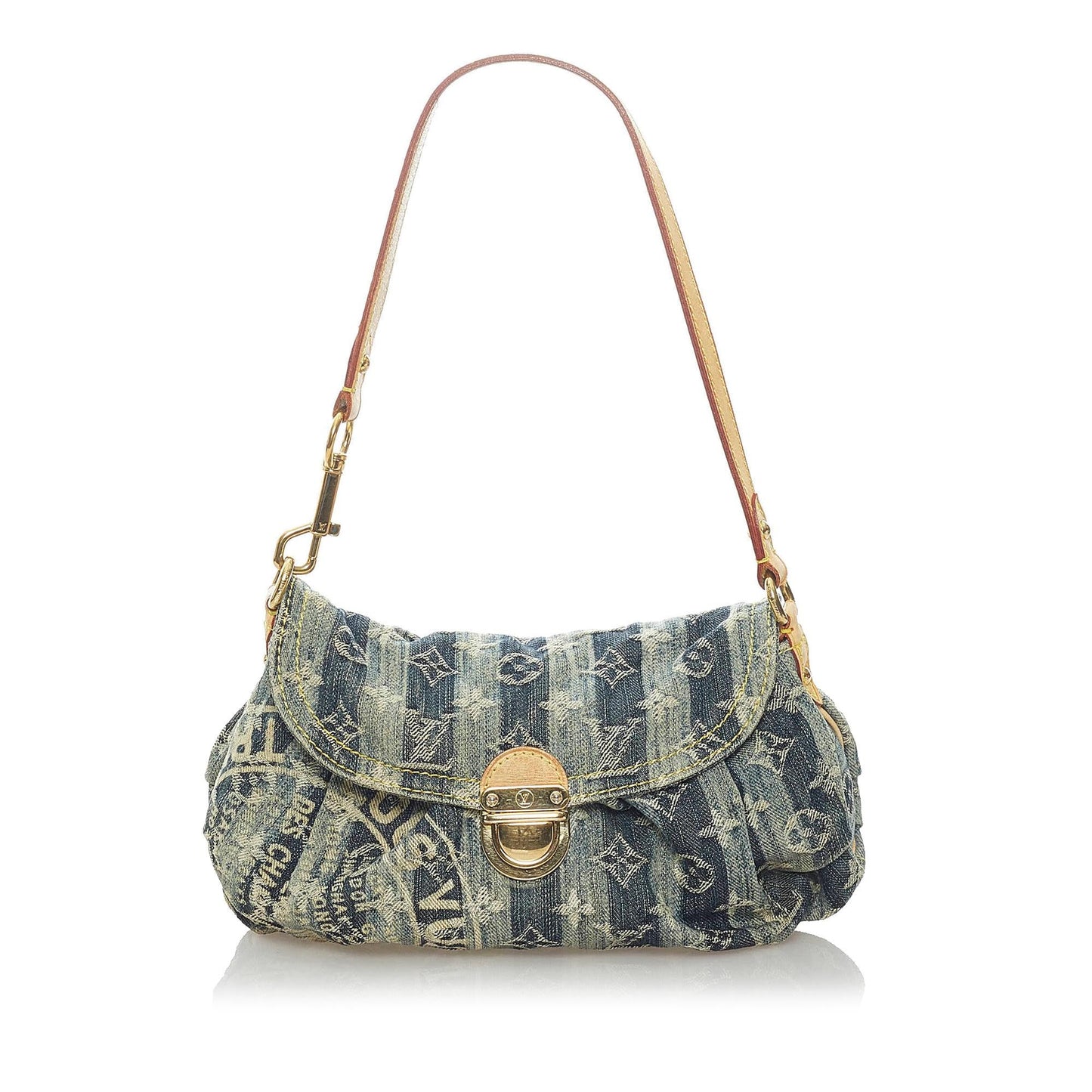 Louis Vuitton Monogram Denim Mini Pleaty Raye (SHG-33432)