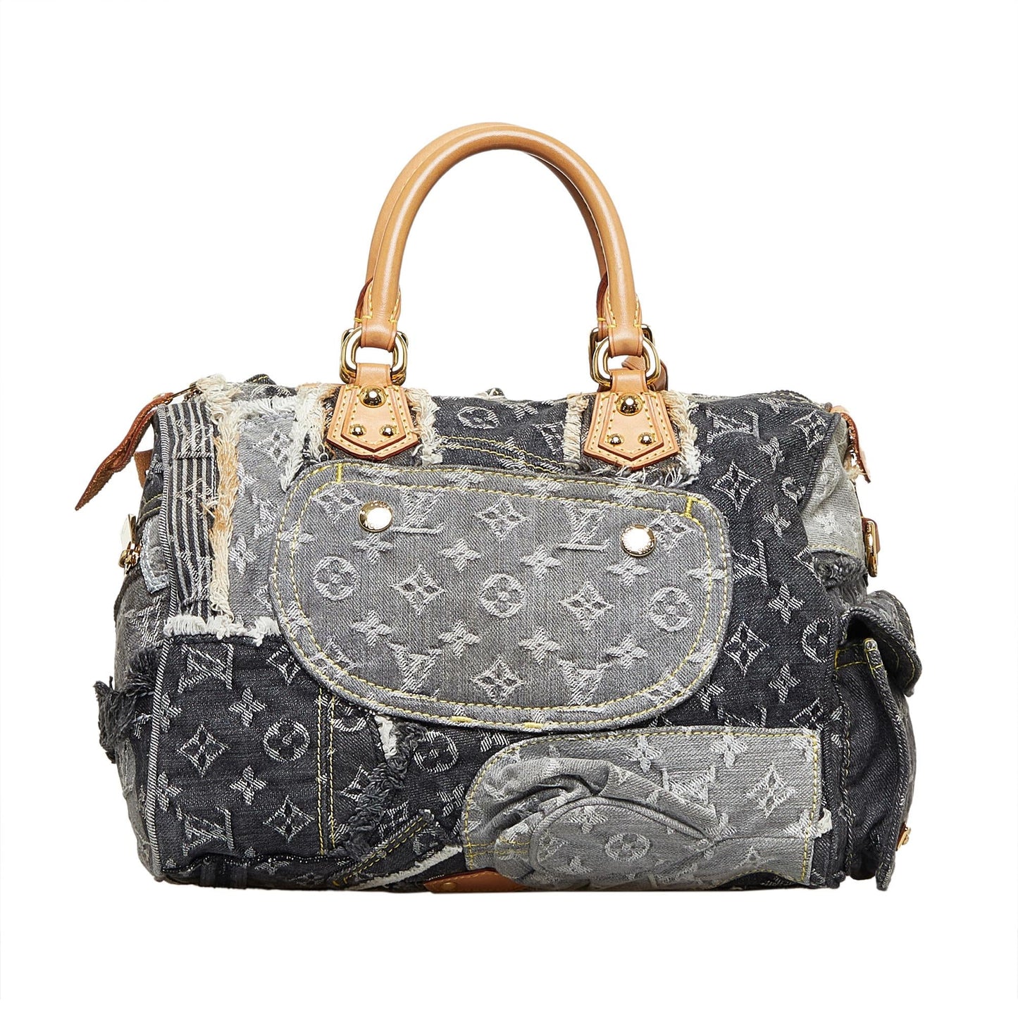 Louis Vuitton Monogram Denim Patchwork Speedy 30 (SHG-HhLIYd)