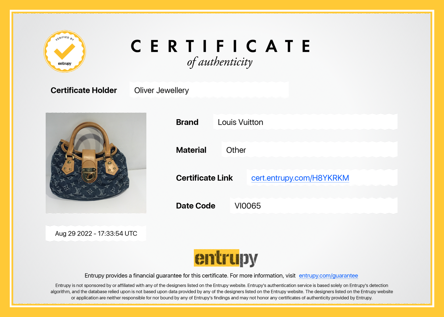 Louis Vuitton Monogram Denim Small Pleaty Bag